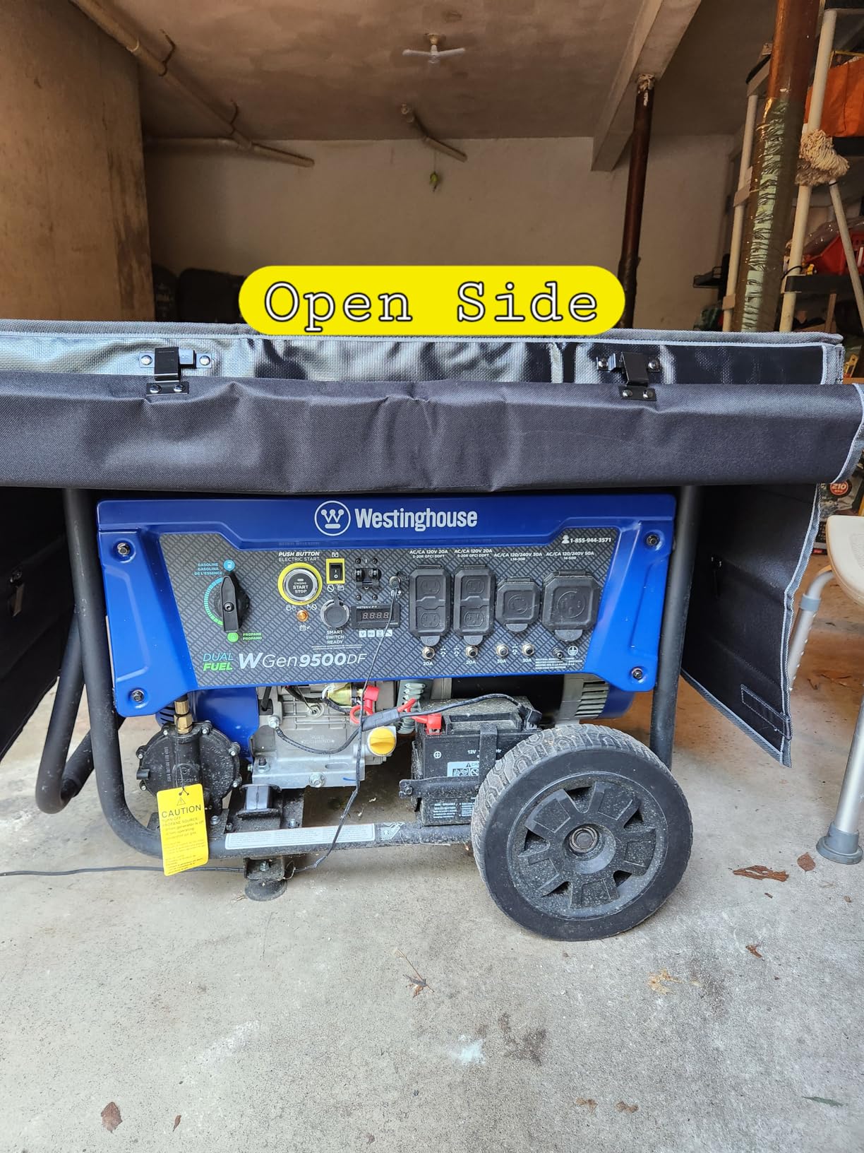 GenArmor Generator Covers While Running, 100% Waterproof Heavy Duty Tarps Generator Tent, Portable Outdoor Generator Enclosure for Most 4000w~13000w Generators, Black Customer Review GenArmor Generator Covers While Running, 100% Waterproof Heavy Duty Tarps Generator Tent, Portable Outdoor Generator Enclosure for Most 4000w~13000w Generators, Black - Customer Photo 2