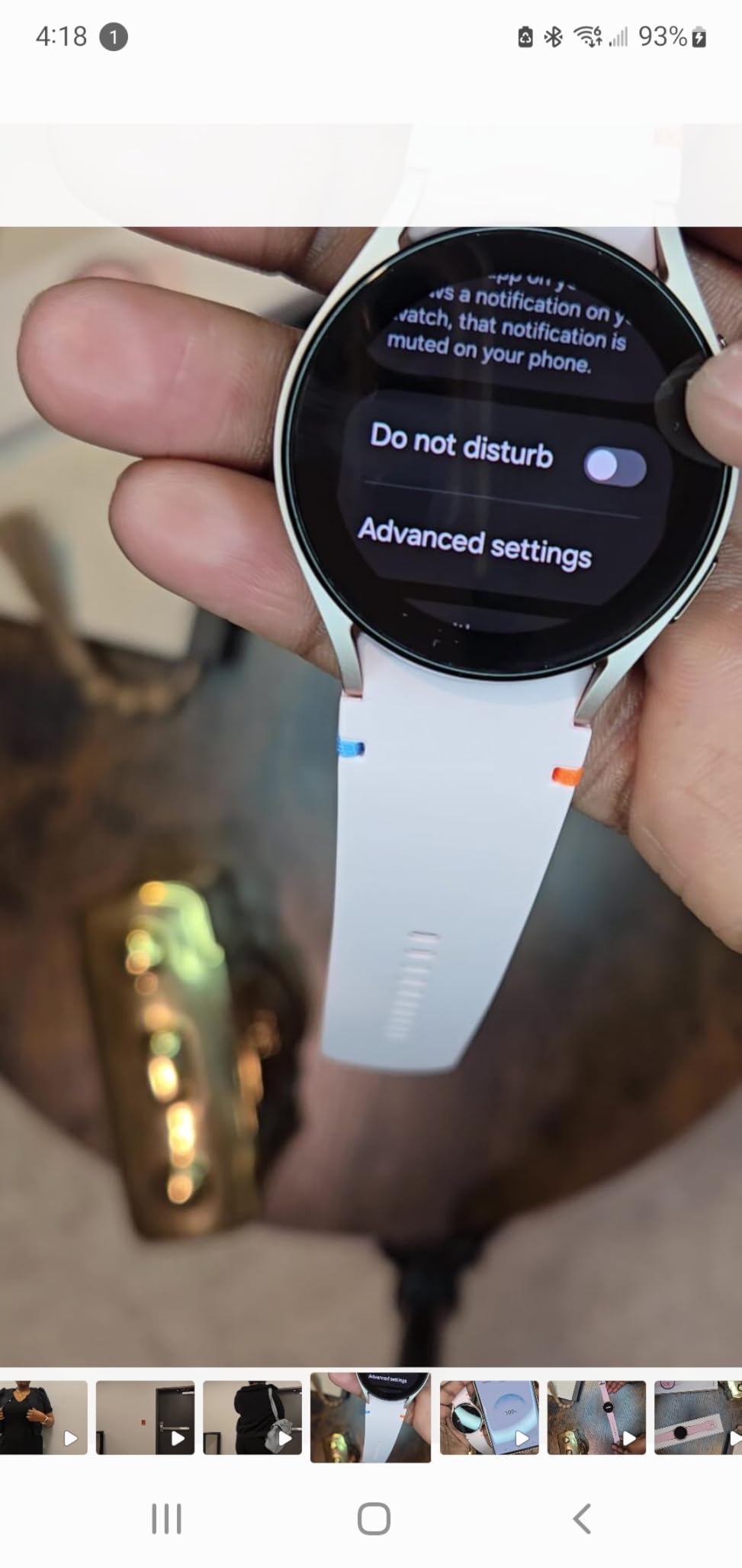 Samsung Galaxy Watch FE 40mm LTE AI Smartwatch w/Fitness Tracking, BIA Sensor, Personalized HR Zones, Heart Rate Tracker, Sleep Monitor, 2024, Silver [US Version, 1Yr Manufacturer Warranty] - Customer Photo 1