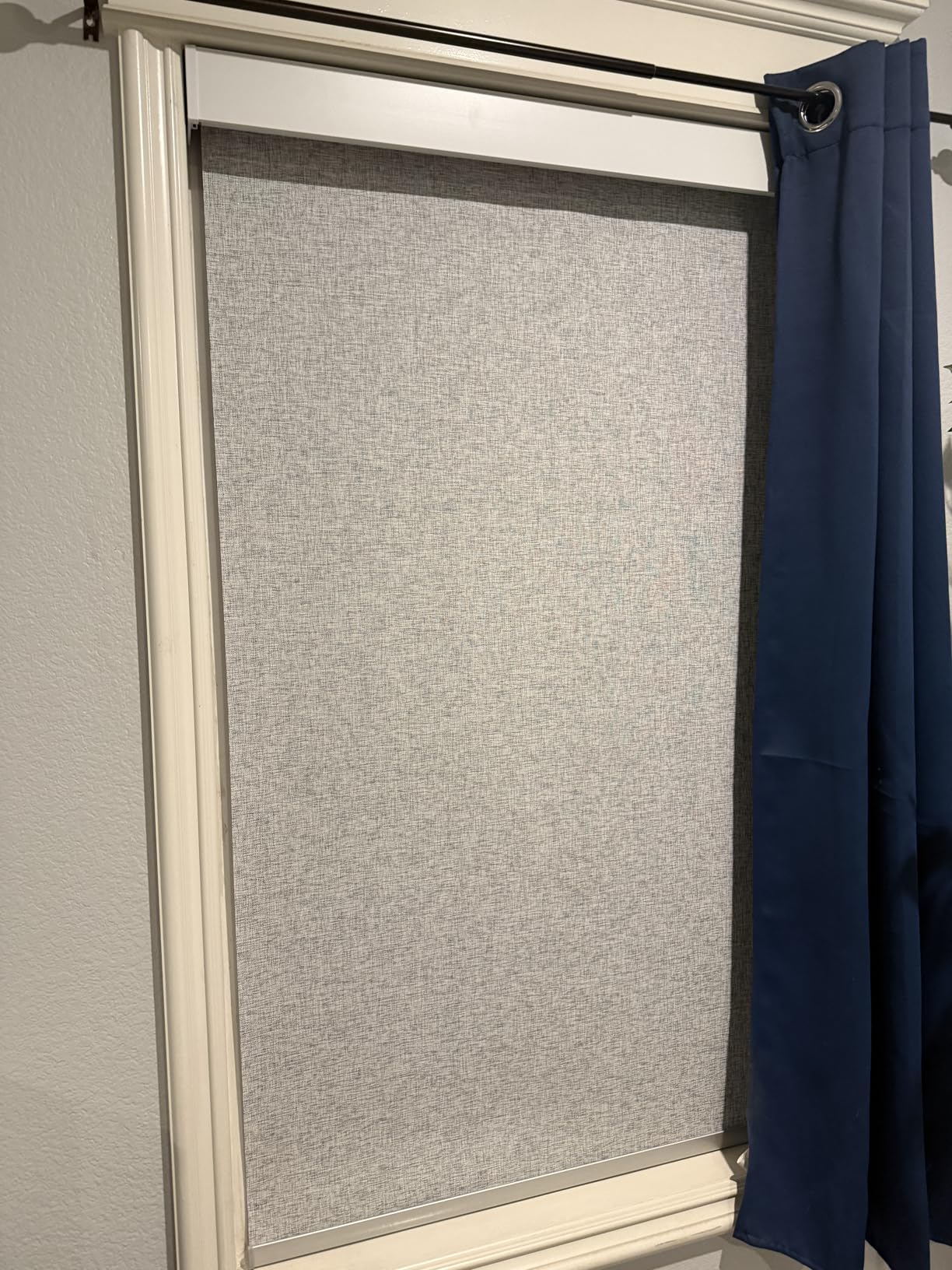 Aprilsmart Motorized Blinds with Remote,Compatible with Apple HomeKit Alexa Google Home- Voice and app Control,Motorized Roller Shades 100% Blackout Custom Size (Cream White-06) - Customer Photo 1