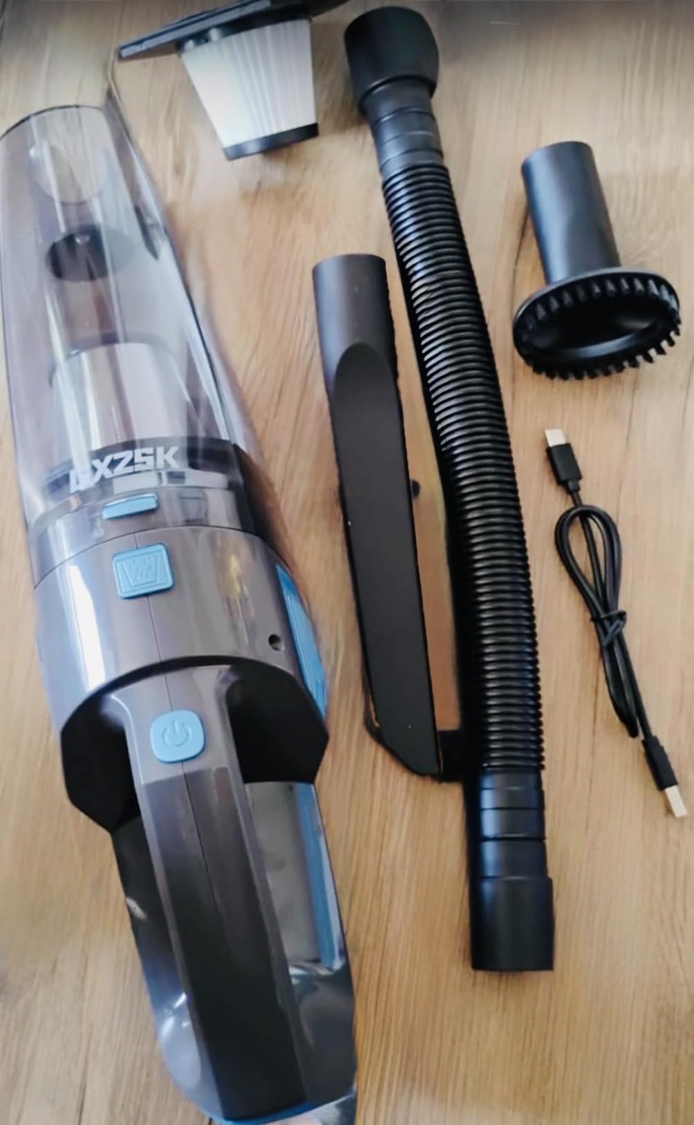 Handheld Vacuum Cordless, 15000PA Strong Suction Hand Held Car Vacuum Cleaner Rechargeable, Portable Hand Vacuum with Multi-Nozzles & Washable Filter for Home Office, Car, Pets - Customer Photo 3