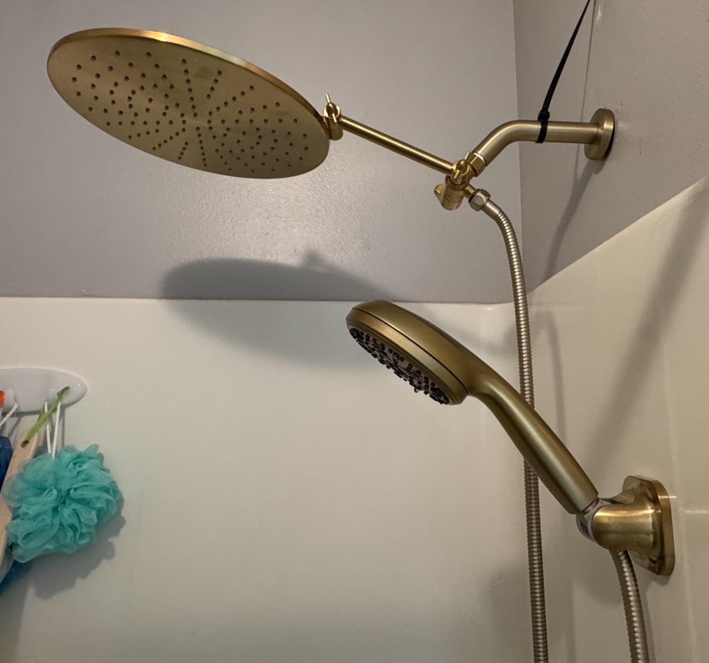 HammerHead Showers® Solid Metal 12 Inch Rainfall Shower Head, Large Rain Shower Head, 2.5 GPM High Flow Shower Head Optimized for Pressure, Wall-Mounted or Ceiling Rain Shower Head, Chrome - Customer Photo 2