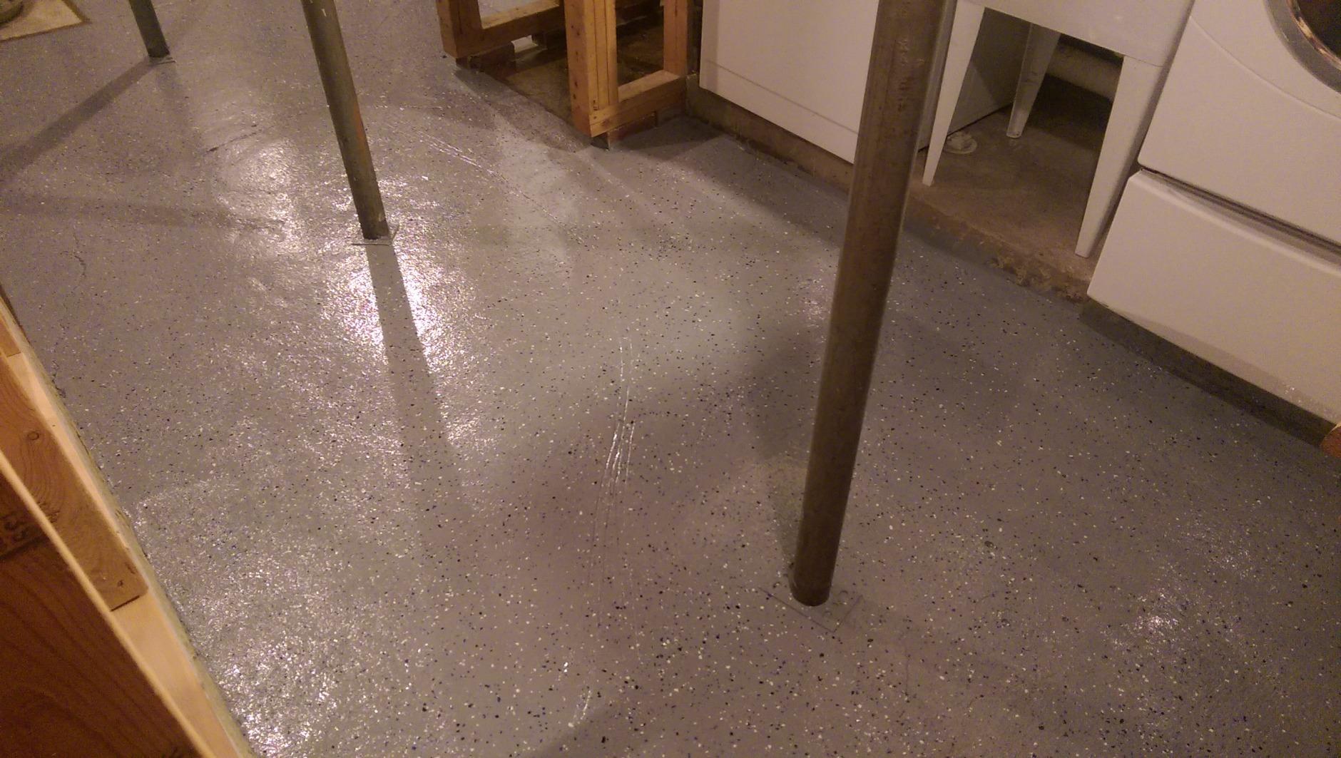 Rust-Oleum 391281 EpoxyShield Basement Floor Coating Kit, Gallon, Tan Satin - Customer Photo 3