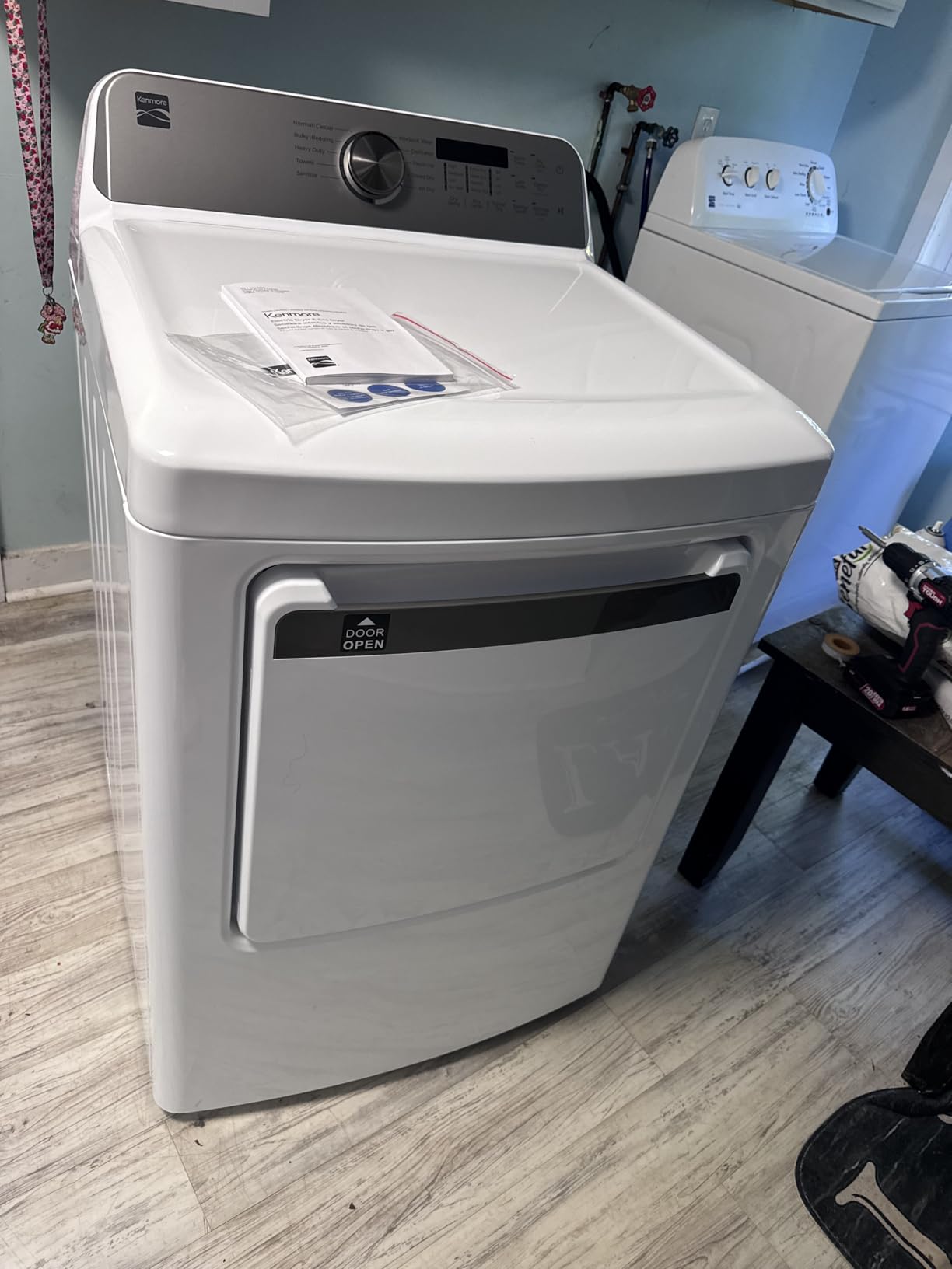 Kenmore 7.0 cu. ft. Front Load Electric Dryer - with Guard to Reduce Wrinkles & Static - Smart Sensor Drying - LED - White - Customer Photo 1