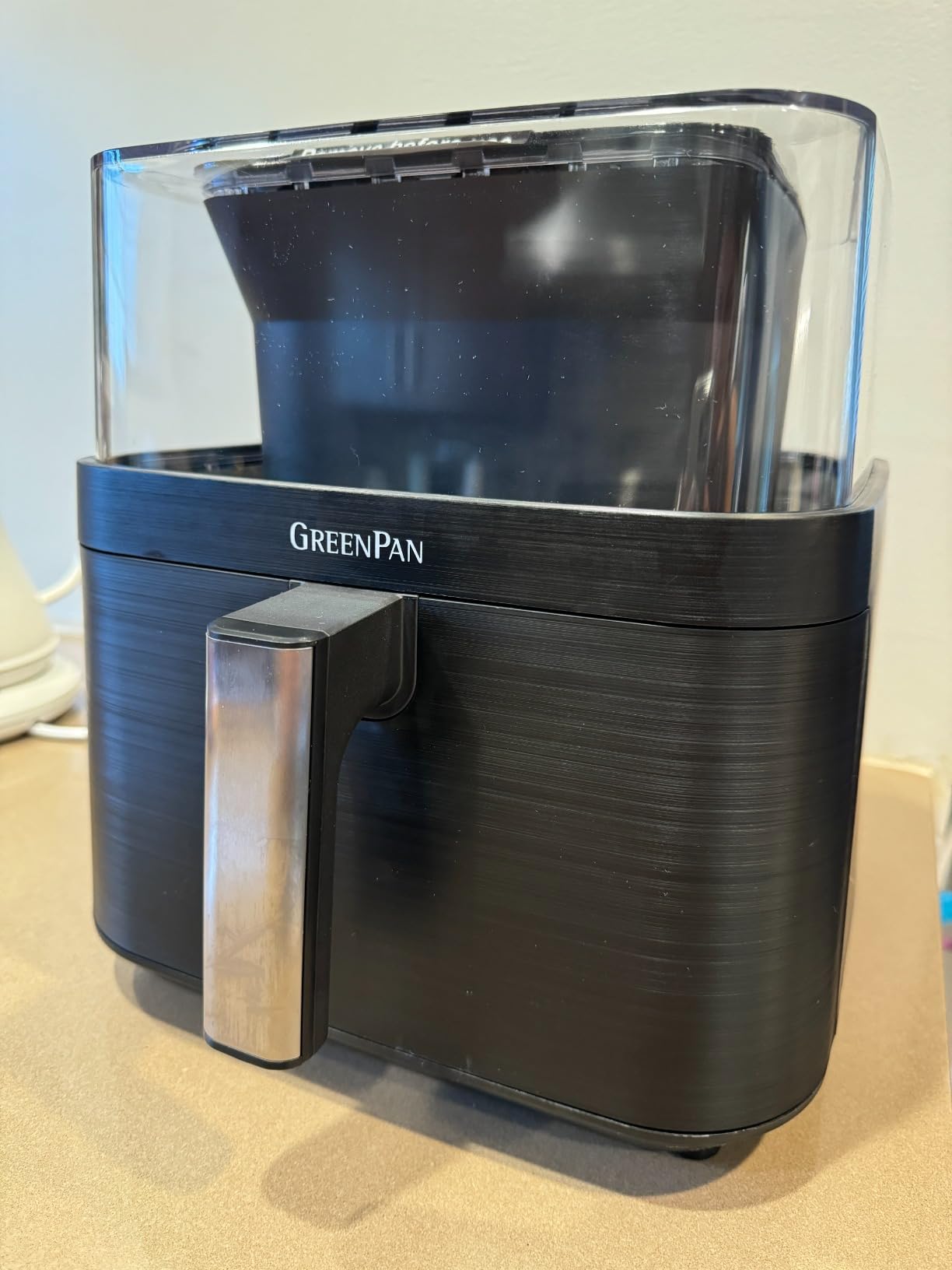 GreenPan Clearview Extra Large 7QT Air Fryer, 360° Clear Window, PFAS-Free Ceramic Nonstick Drawer and Tray, Heat to 400°F, 13-Presets, Shake Reminder, Keep Warm, Delay Start, Dishwasher Safe Parts - Customer Photo 2