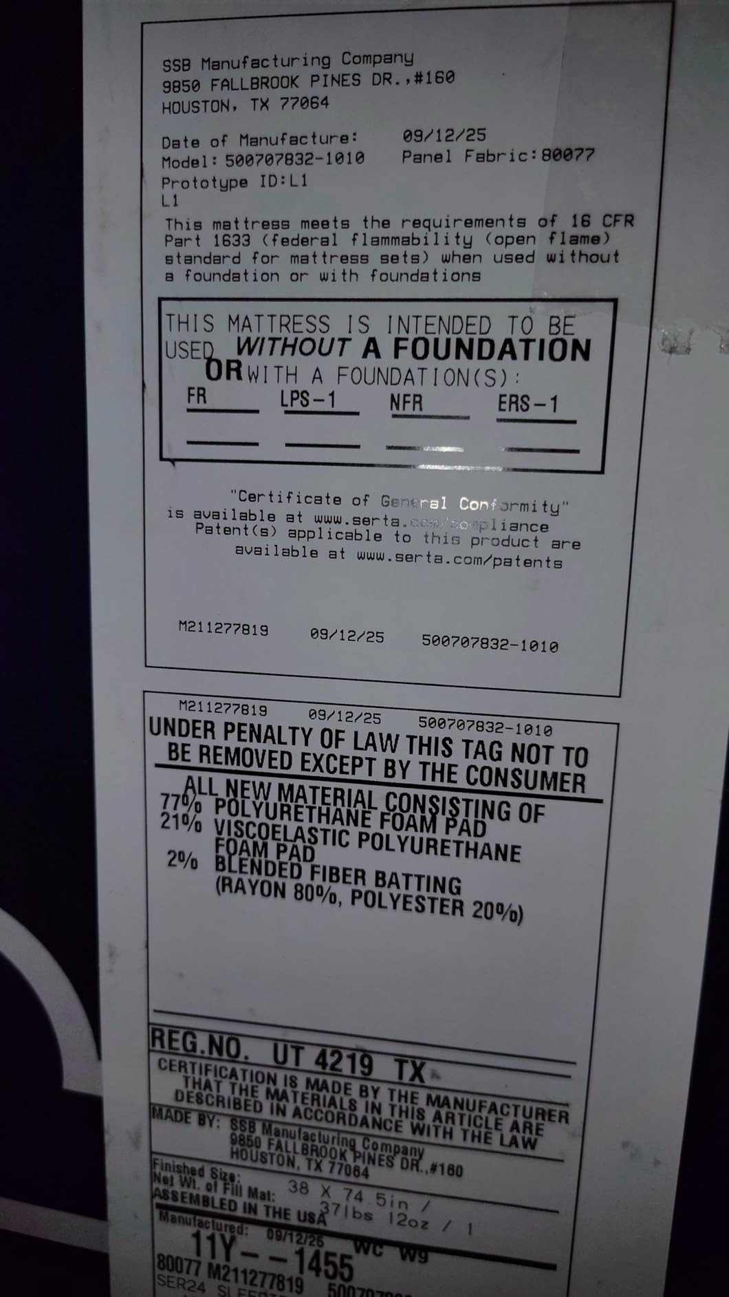 Serta Sleeptrue Medium 12