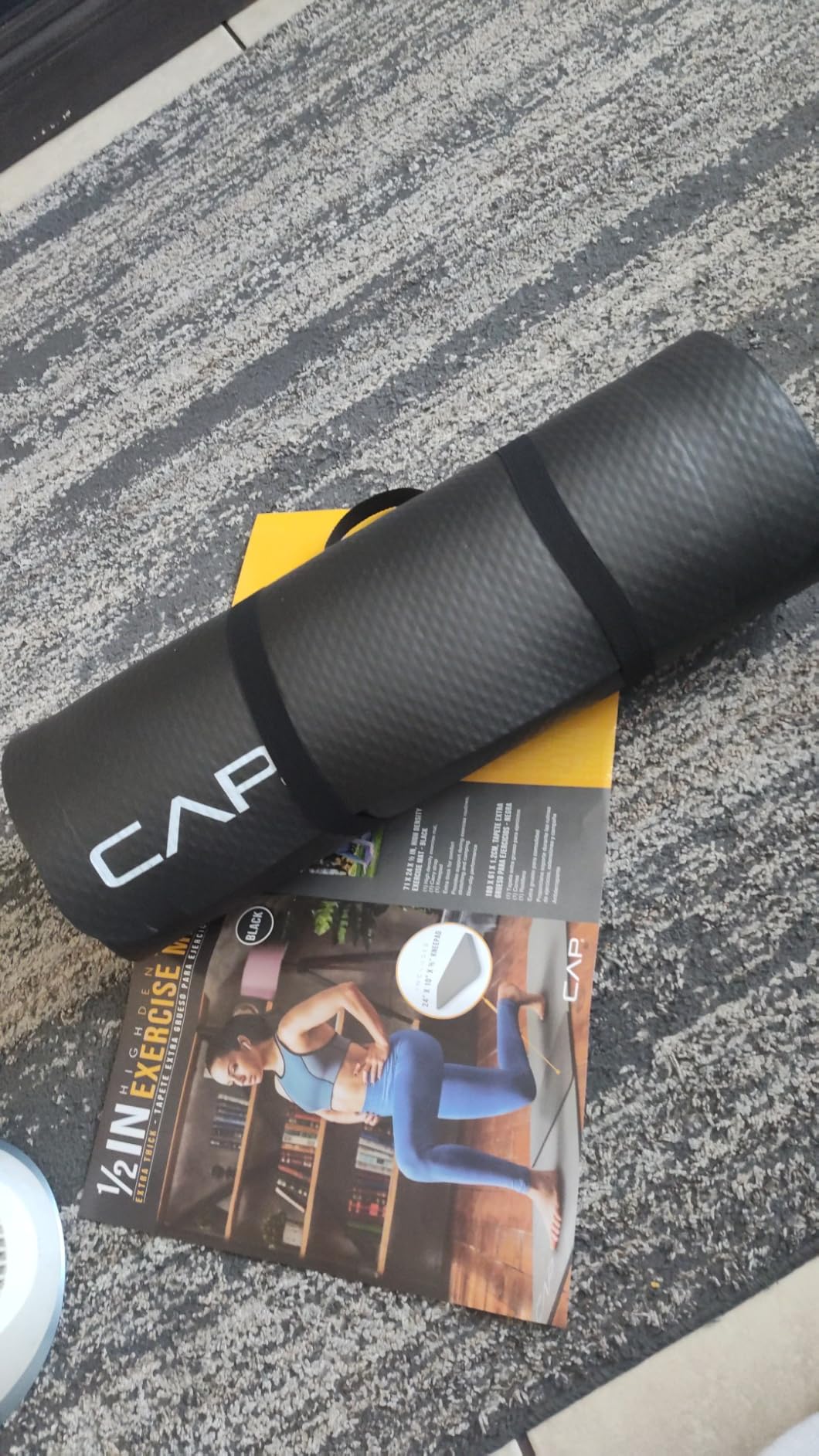 CAP Barbell 1/2-Inch High Density Exercise Yoga Mat with Strap | Multiple Options - Customer Photo 1
