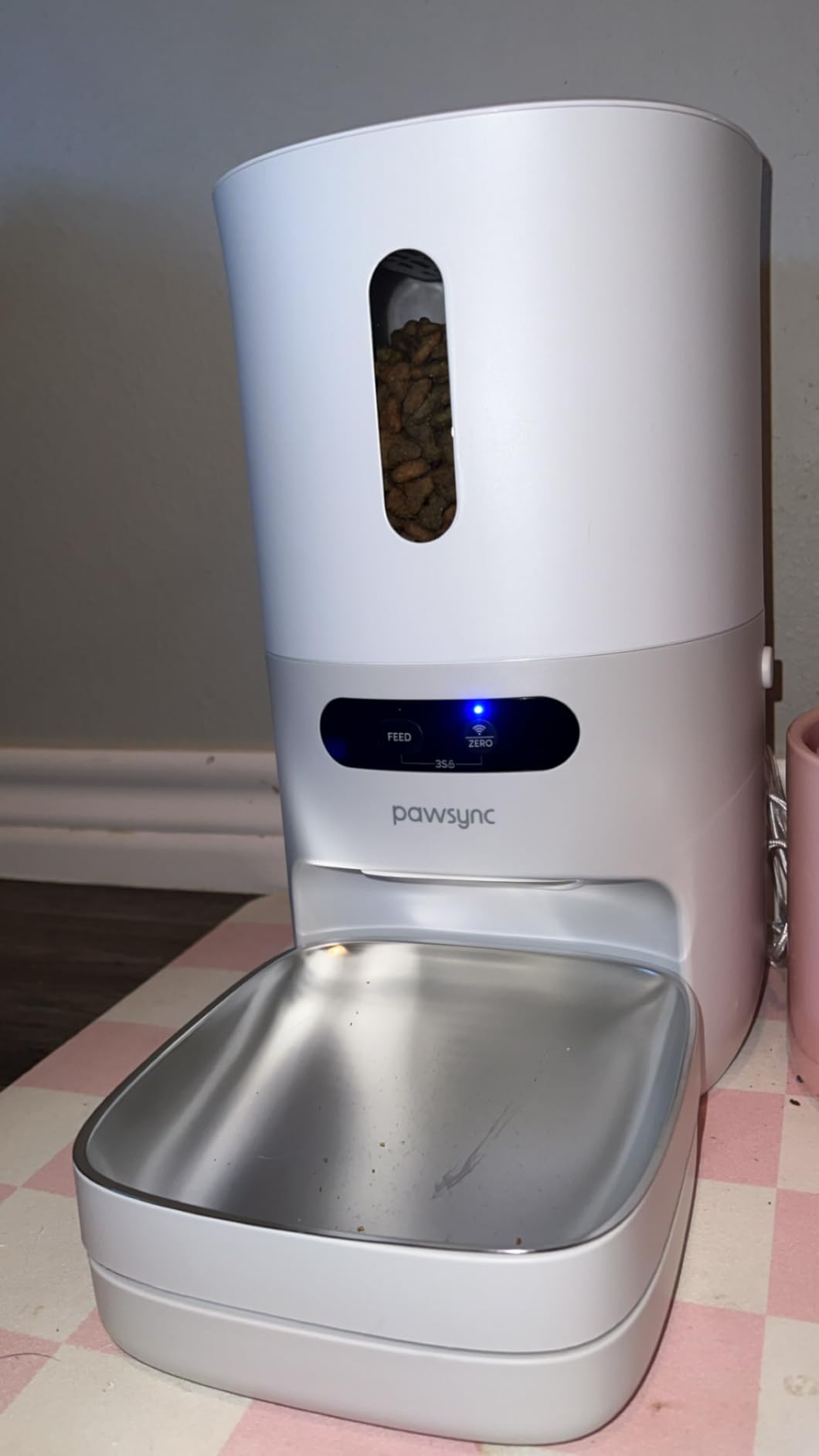 Automatic Cat Feeder, WiFi Smart Scale Tracks Pet's Food Intake, App Control, 3.6L Timed Food Dispenser for Cats and Dogs, Up to 10 Meals Per Day, Stainless Steel Bowl, Dual Power Supply customer photo 1