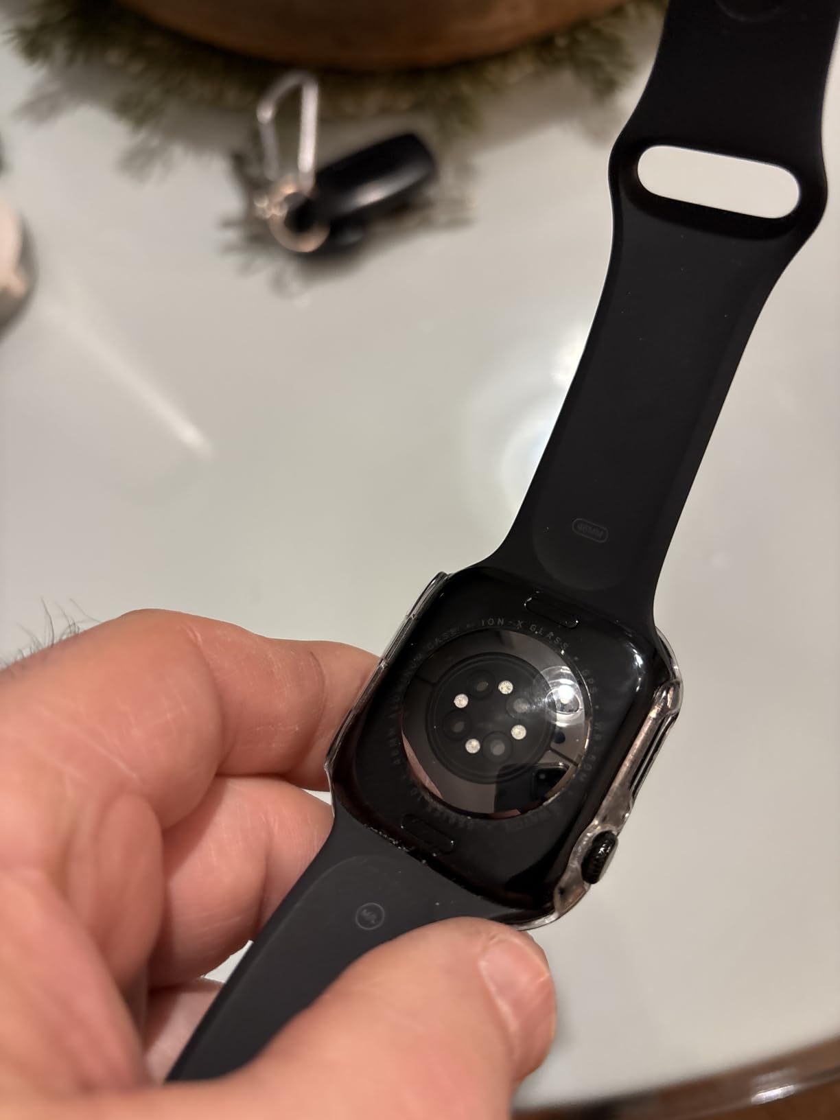 Apple Watch Series 10 [GPS 46mm case] Smartwatch with Jet Black Aluminum Case with Black Sport Band - M/L. Fitness Tracker, ECG App, Always-On Retina Display, Water Resistant - Customer Photo 1