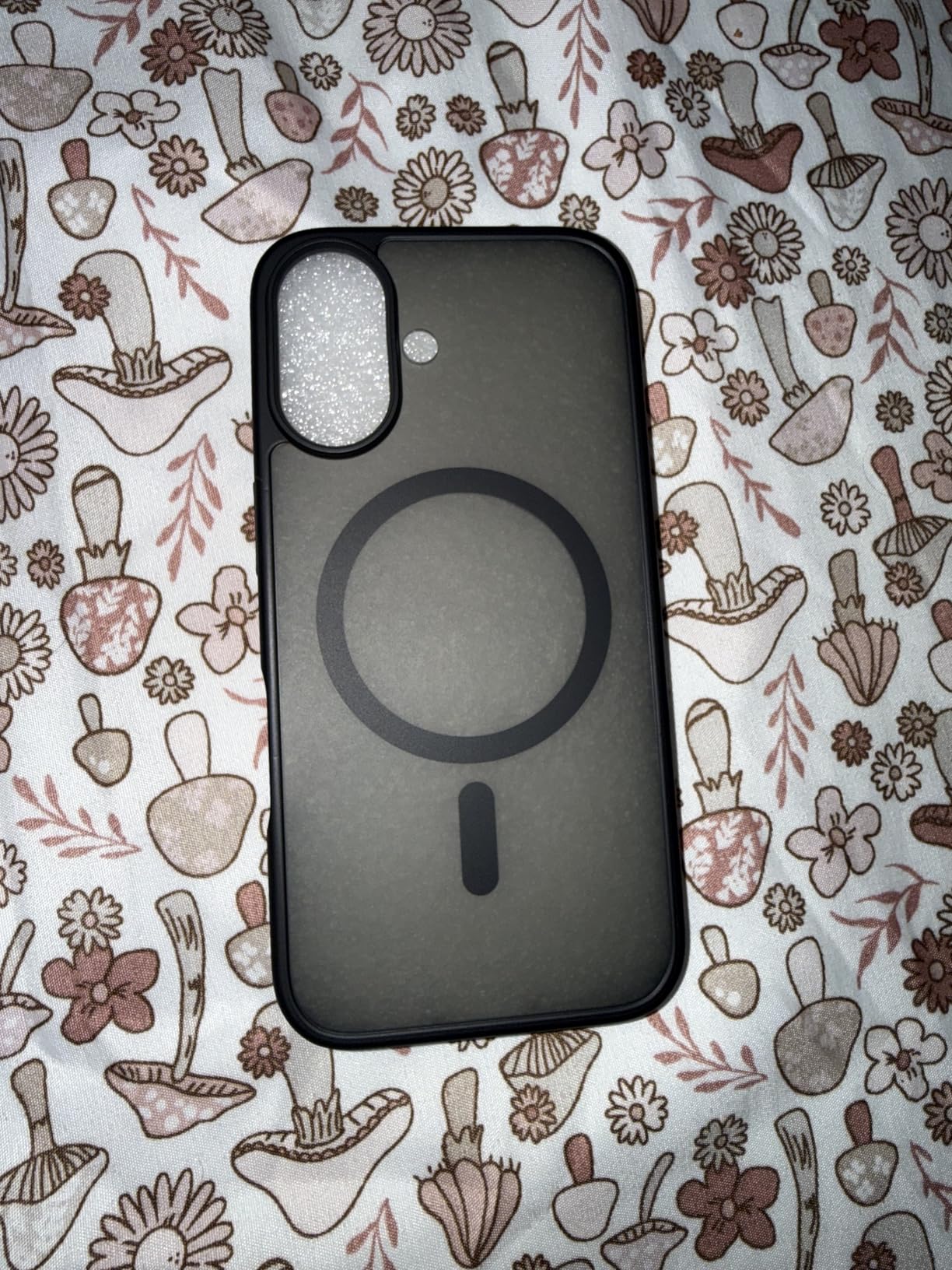 SUPFINE Magnetic for iPhone 15 Case (Compatible with MagSafe) (Military Grade Drop Protection) Translucent Matte Shockproof Phone Cover, Black - Customer Photo 1