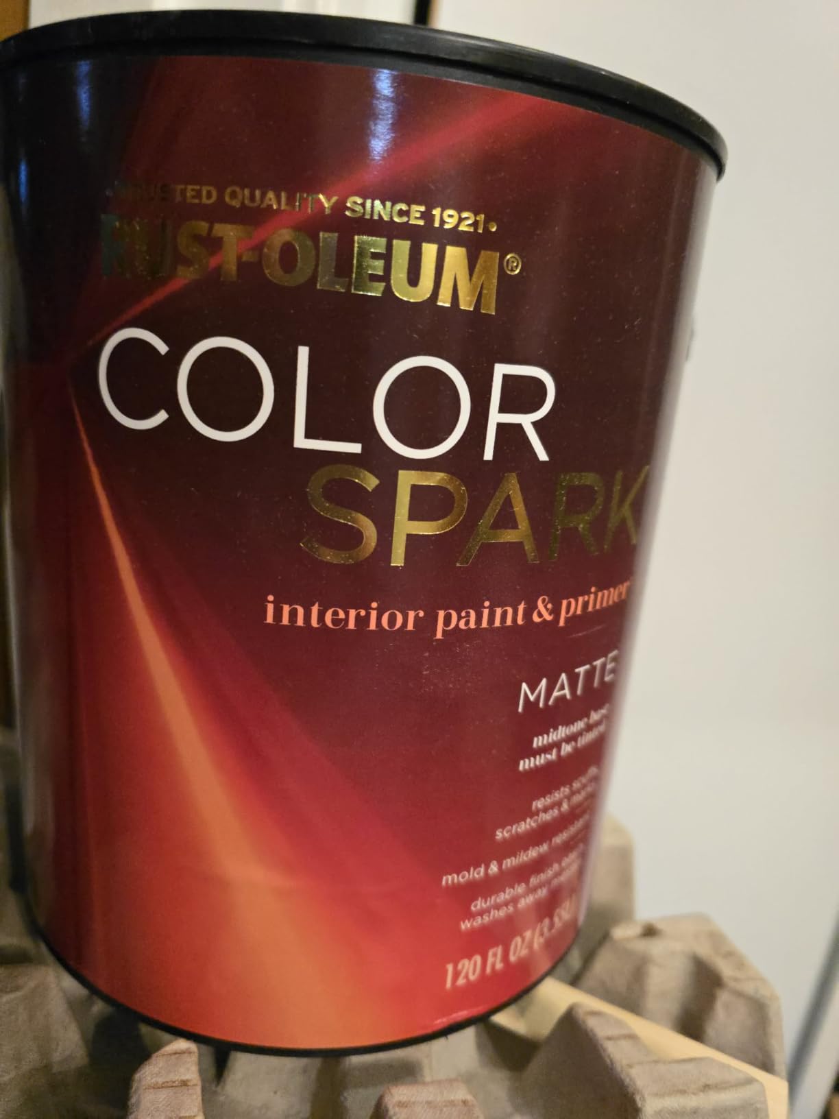 Rust-Oleum Color Spark Interior Paint and Primer in One, Eggshell, Chiffon, 1 Gallon - Customer Photo 1