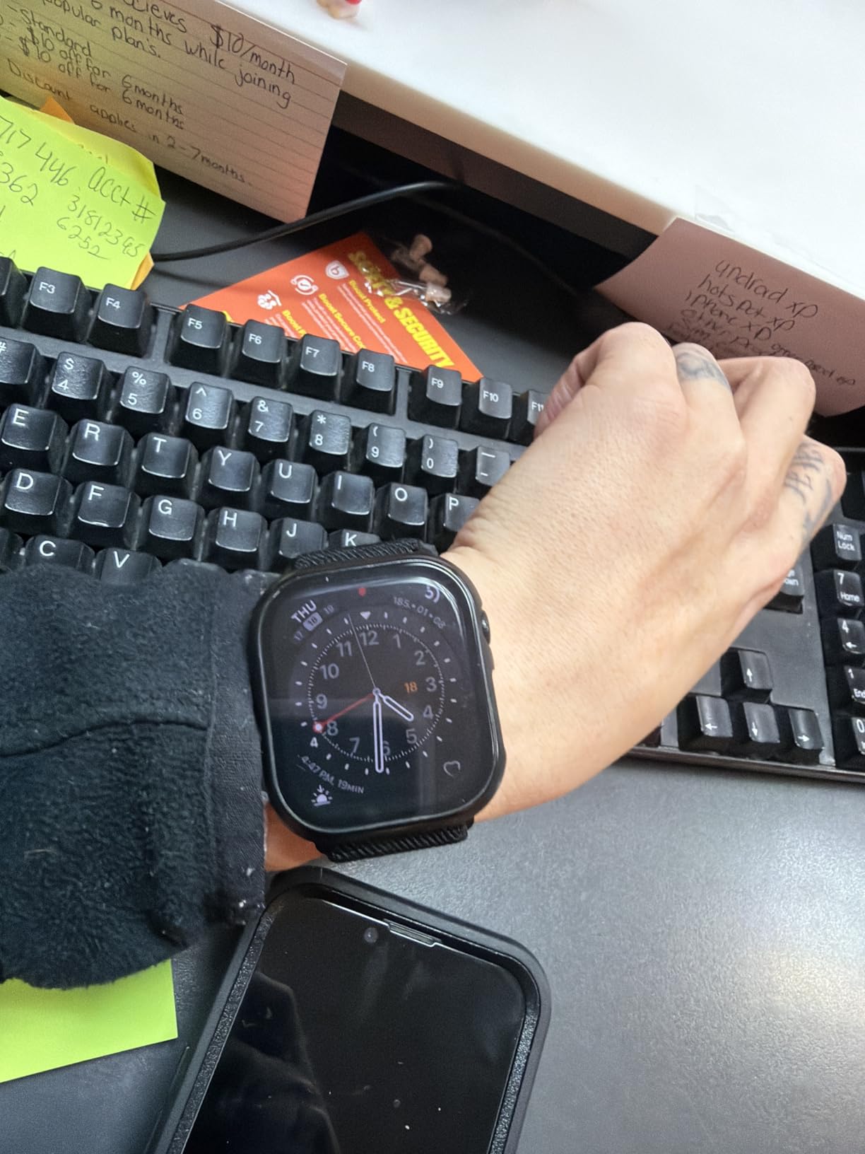 Apple Watch Series 10 [GPS, 46mm] - Jet Black Aluminum Case with Black Sport Band, M/L (Renewed) - Customer Photo 2