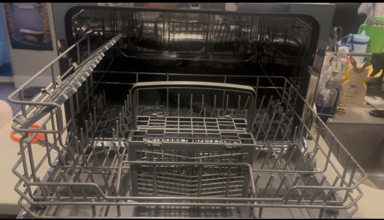 Midea MDC22P1ABB Table-top Countertop, Energy Star Portable Dishwasher, 6 Place Settings & 8 Washing Programs, Speed, Baby-Care, ECO& Glass, Dish Washer for Dorm, RV& Apartment, Black - Customer Photo 1