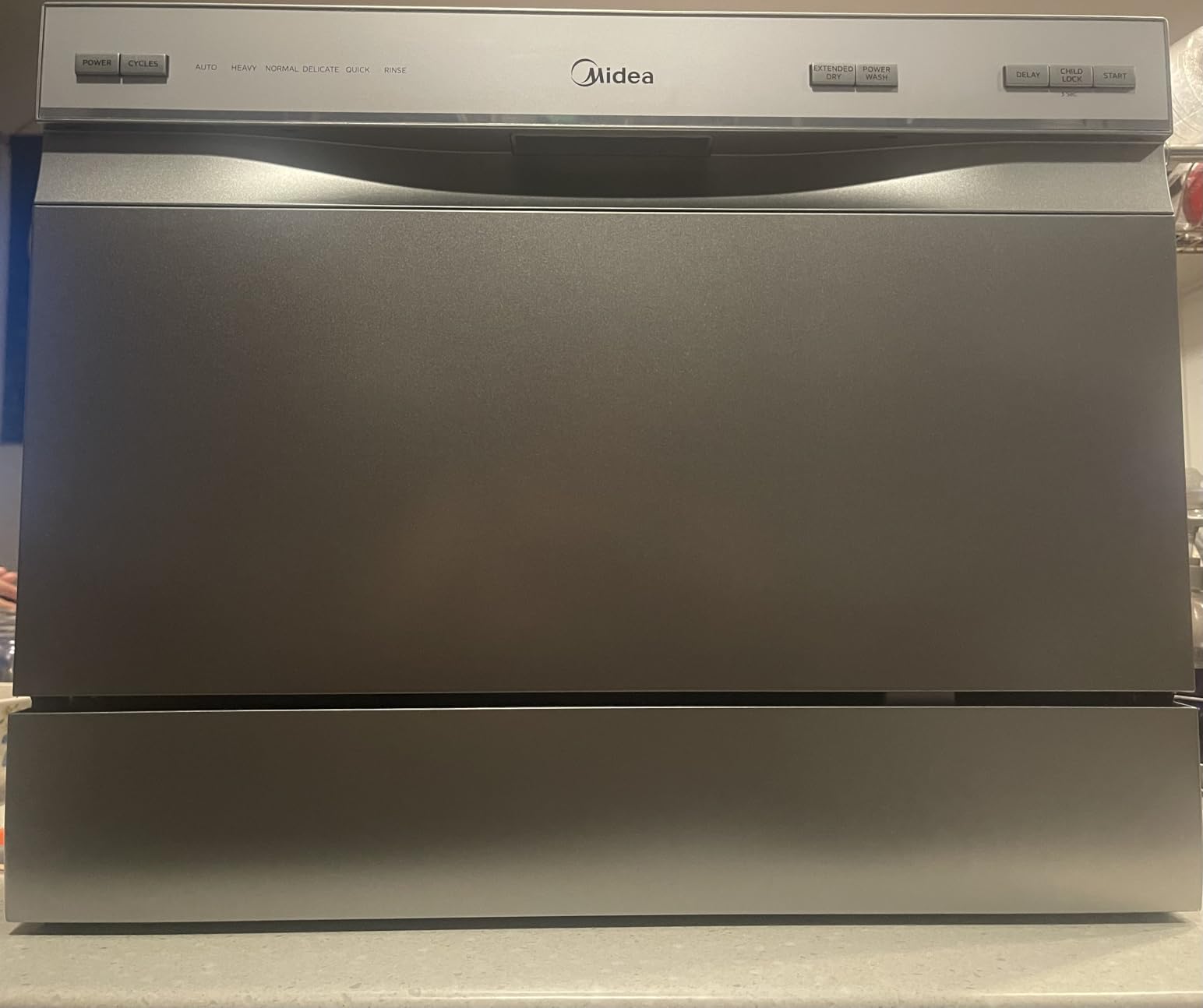 Midea MDC22P1ABB Table-top Countertop, Energy Star Portable Dishwasher, 6 Place Settings & 8 Washing Programs, Speed, Baby-Care, ECO& Glass, Dish Washer for Dorm, RV& Apartment, Black - Customer Photo 2