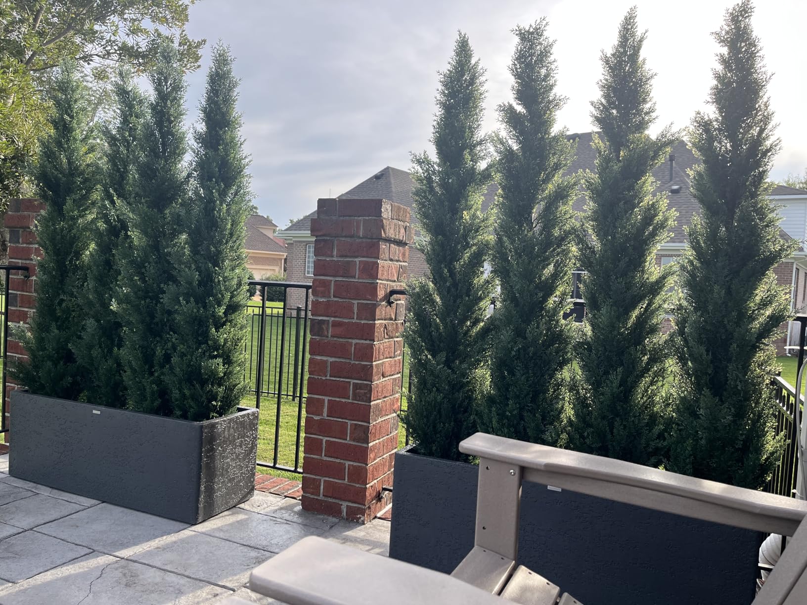 42 Inch Rectangular Concrete Planter（42Lx14Wx15H，58 Pounds）,Durable All-Weather Use with Drainage Holes,Large Rectangular Planter for Outdoor Indoor Plants - Customer Photo 2