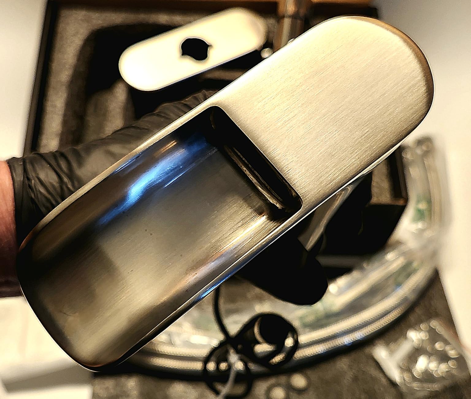 PRIMSOPH Automatic Motion Sensor Hands Free Electronic Infrared Smart Commercial Touchless Bathroom Sink Faucet with Cover Plate Temperature Mixer Battery or Plug-in Powered Chrome - Customer Photo 2