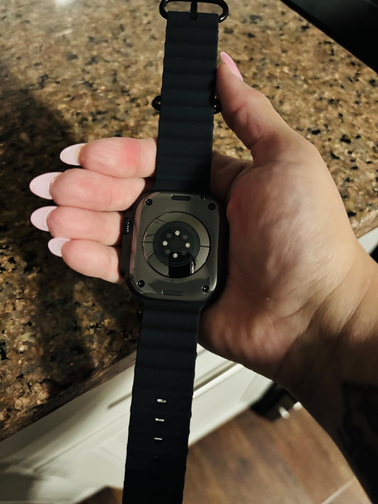 Apple Watch Ultra 2 (GPS + Cellular, 49MM) - Black Titanium Case with Black Ocean Band (Renewed) - Customer Photo 2