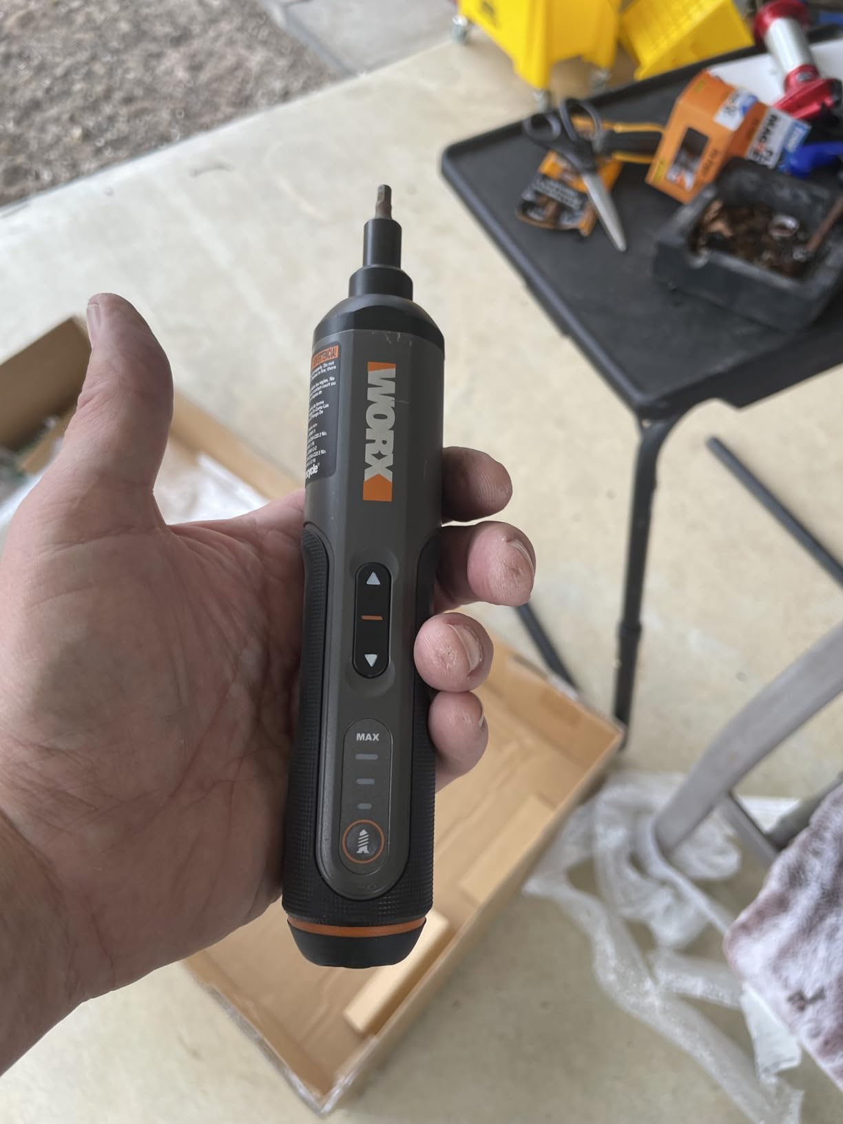 SERWALL Outdoor Potting Bench with Removeable Sink,Rot-Resistant HDPE Potting Table for Outside Gardening, All Weather Use - White - Customer Photo 1