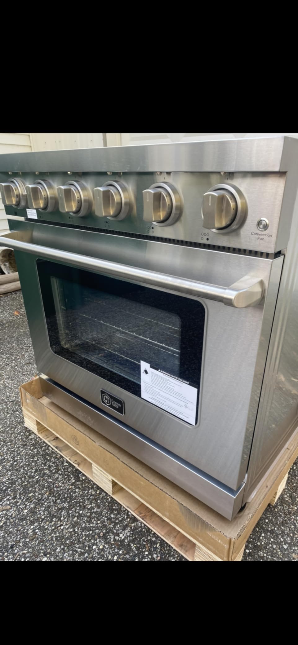 CT Copper Tailor 36 Inch Electric Range with Convection Oven,6.0 cu. ft. Capacity,5 Cooktop Elements, Freestanding Oven, in Stainless Steel Customer Review CT Copper Tailor 36 Inch Electric Range with Convection Oven,6.0 cu. ft. Capacity,5 Cooktop Elements, Freestanding Oven, in Stainless Steel - Customer Photo 2