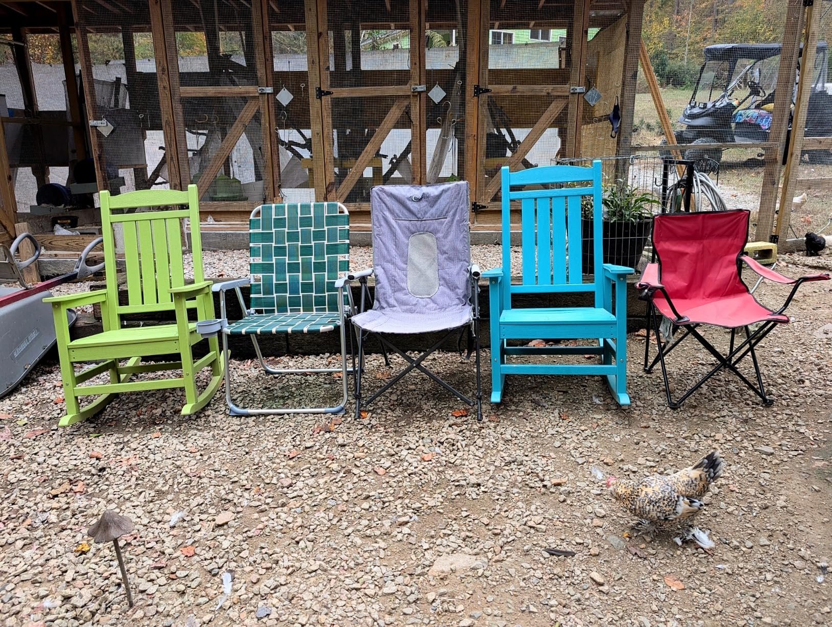 KINGYES HDPE Outdoor Rocking Chair, Widened Seat Patio Rocking Chair, Oversized All Weather Patio Rocker, Black - Customer Photo 1