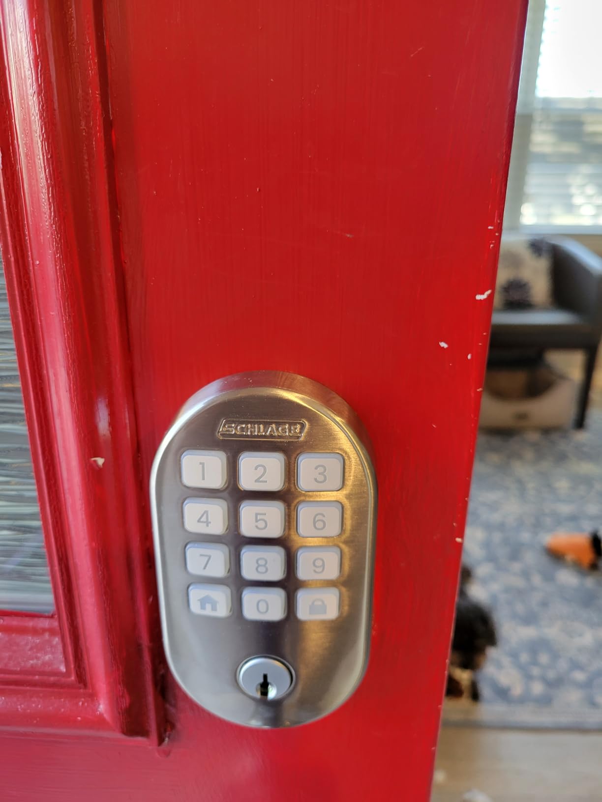 Schlage Arrive WiFi Deadbolt Smart Lock, Keyless Entry Door Lock with Remsen Trim, Matte Black, Compatible with Alexa and Google, BE459WB RMN 622 - Customer Photo 2