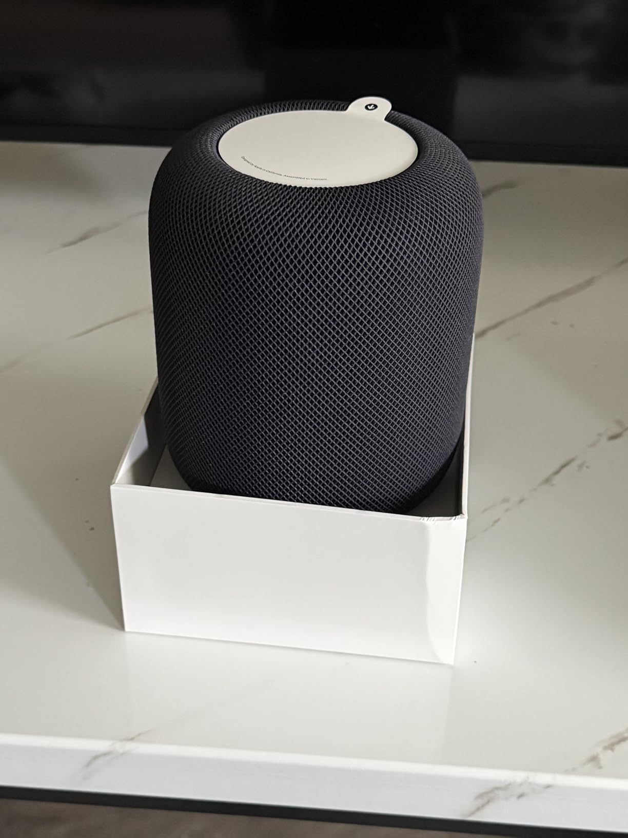 Apple HomePod Smart Speaker 2nd Generation, Siri Speaker + Power Cable + Apple 1 Year Limited Warranty (Midnight) - Customer Photo 2