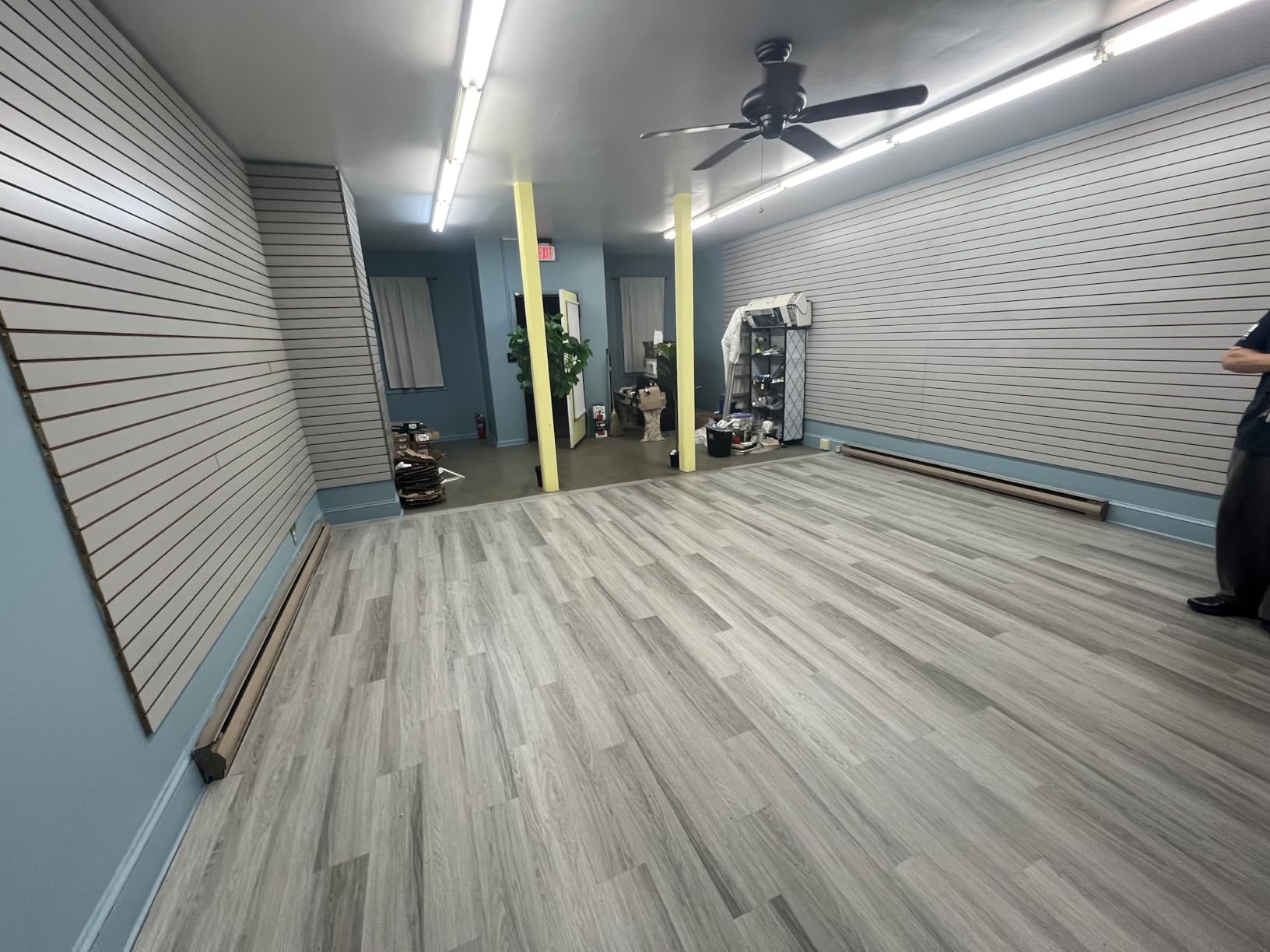 Art3d 18-Pack Interlocking Luxury Vinyl Flooring Tile for Kitchen Bathroom, 36 x 6 Inch Wood Floor Plank for Wear-Resistant, Waterproof, Anti-Slip, Reusable, Bali Teak - Customer Photo 2