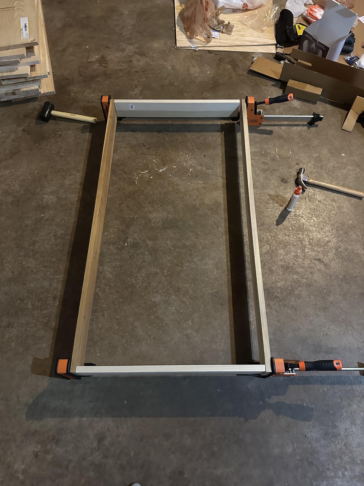 JORGENSEN 36-Inch Parallel Bar Clamp, Heavy-Duty Cabinet Master Clamp for Woodworking Glue-Up, 2200 lbs Force, Quick Release, Spreader Function, 2-Pack - Customer Photo 1