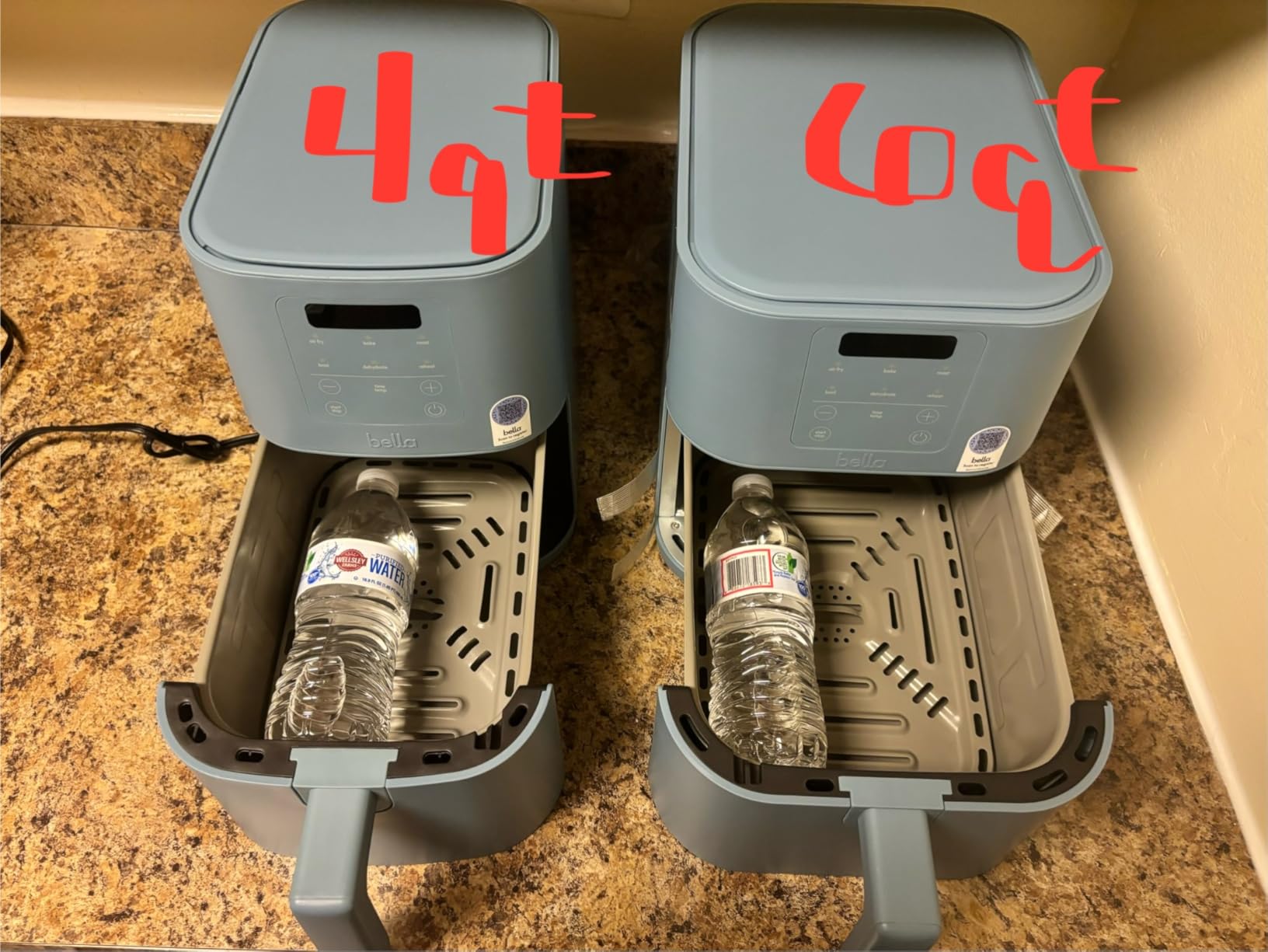 bella 6 Qt Slim Air Fryer, Fits-anywhere™ Kitchenware, EverGood™ Ceramic Nonstick Coating, Adjustable Temperature, 6 Preset Cooking Options, 60 Min Auto Shutoff w Audible Tone, 5lb Capacity, Oatmilk - Customer Photo 2