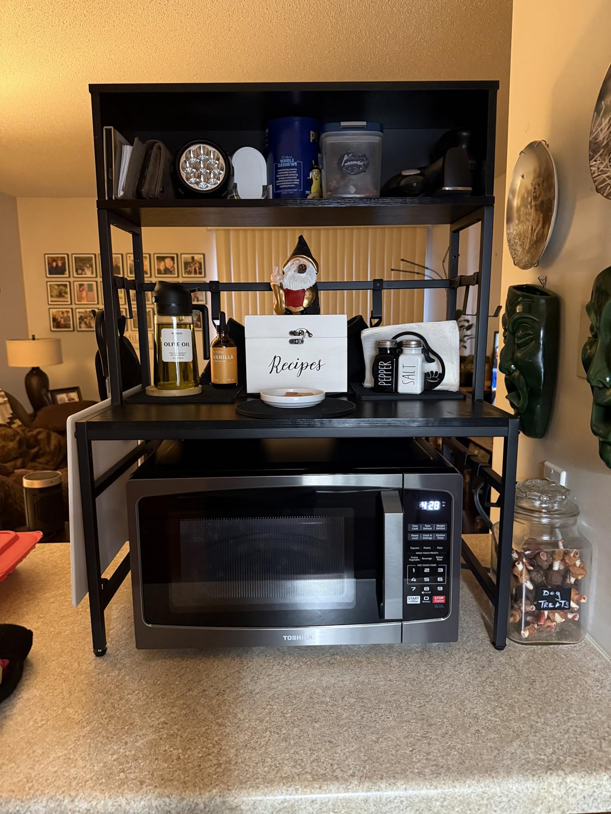 TOSHIBA ML-EM09PA(BS) Small Microwave Oven with 6 Auto Menus, Mute Function & Child Lock, LED Lighting, Perfect for Apartment, 0.9 Cu Ft, 10.6 Inch Removable Turntable, 900W, Black Stainless Steel - Customer Photo 2