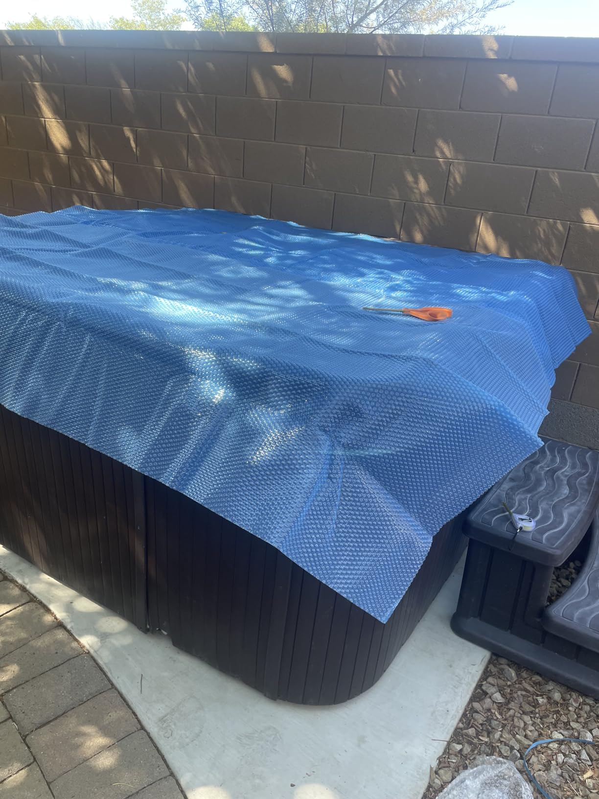 Abimars 16 Mil Solar Pool Cover with UPF 50+ UV Protection, 12' x 24' Rectangle Pool Solar Blanket for Inground & Above Ground Pools, 1600 Series, Heat/Chemical Resistant Cover, Blue - Customer Photo 4