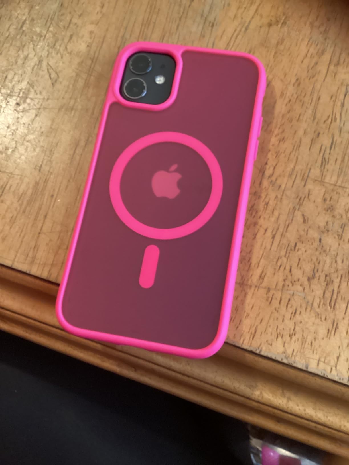 LATVIN for iPhone 15 Case, Magnetic Phone Cover with 1 Screen Protector, Compatible with MagSafe, Military Grade Protection, Translucent Matte Frosted Back, Black - Customer Photo 4