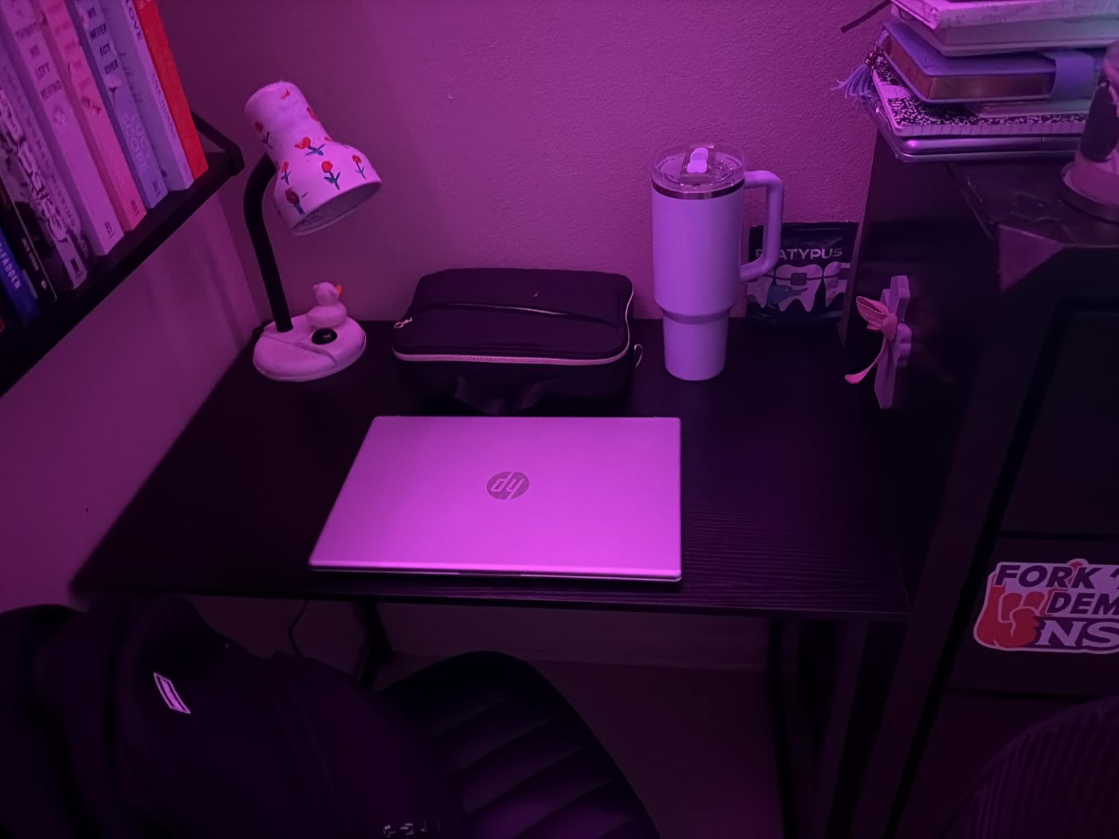 DUMOS 32 Inch Office Small Computer Desk Modern Simple Style Writing Study Work Table for Home Bedroom - Wood Black - Customer Photo 2