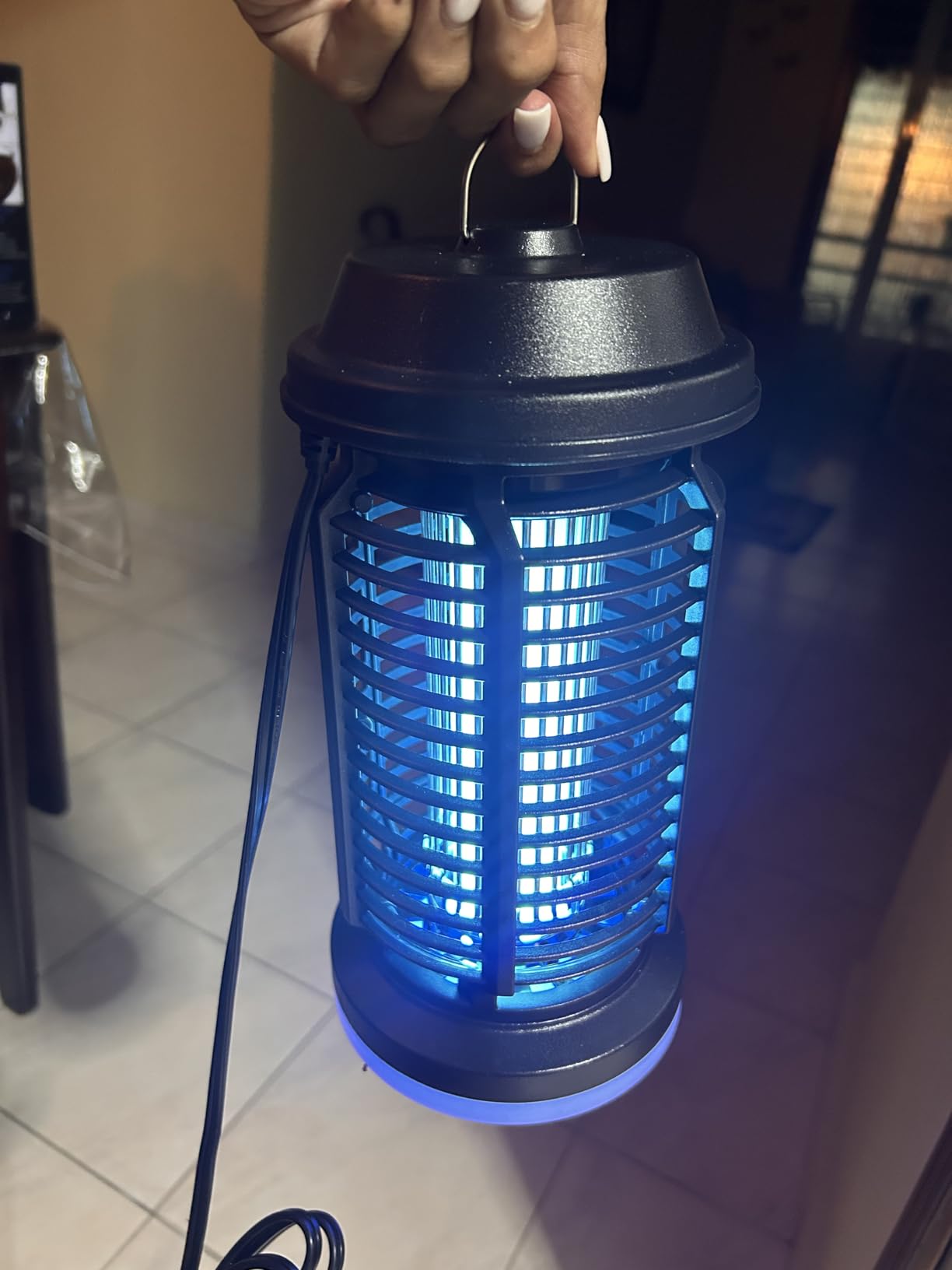 YISSVIC Bug Zapper Outdoor Indoor Waterproof Electric Mosquito Lamp Fly Zapper Killer Effective 4200V Plug in for Home Patio Office Courtyard - Customer Photo 1