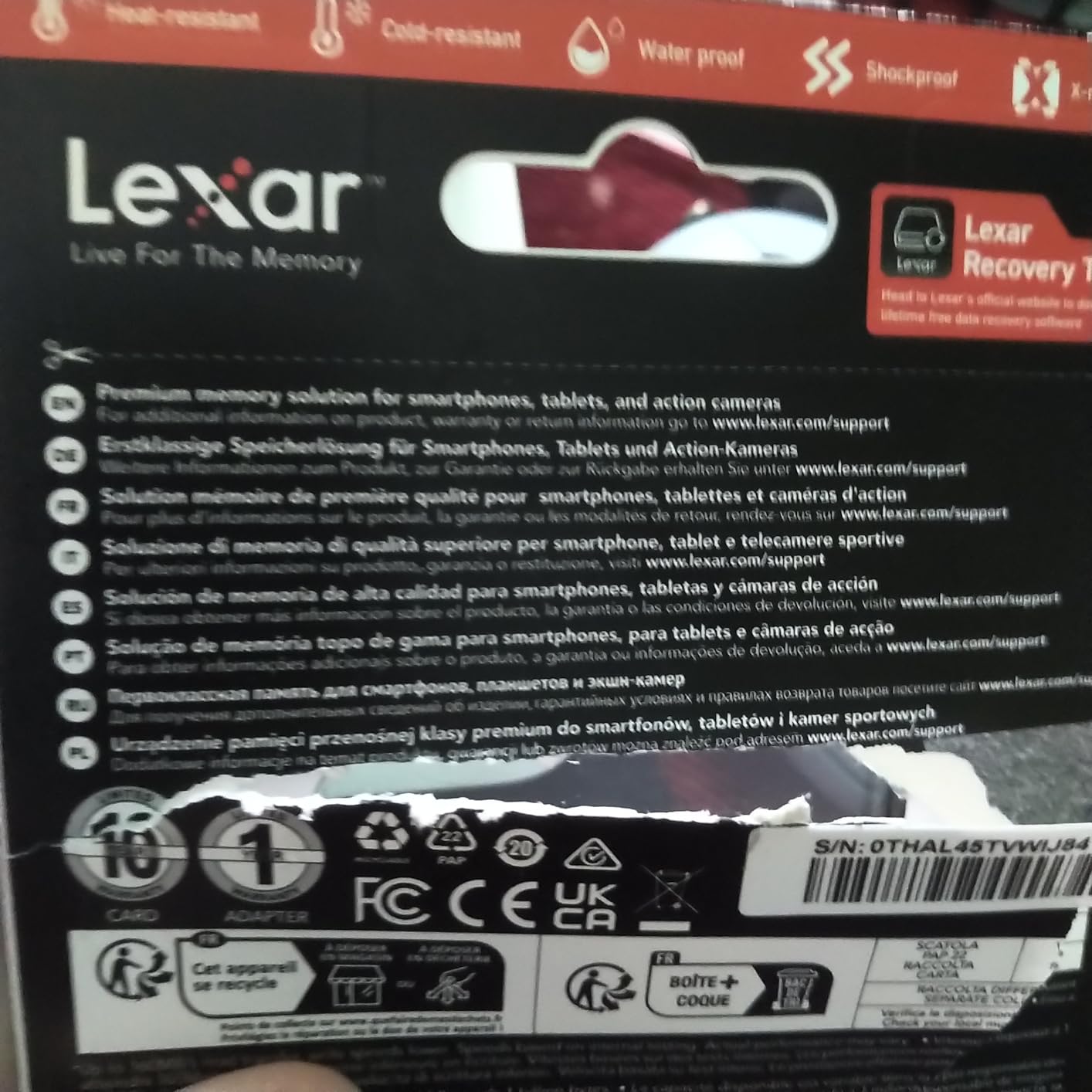 Lexar 1TB Blue Micro SD Card Up to 160MB/s, microSDXC UHS-I Memory Card with SD Adapter, C10, U3, A2, V30, Full HD, 4K UHD, High Speed TF Card - Customer Photo 2