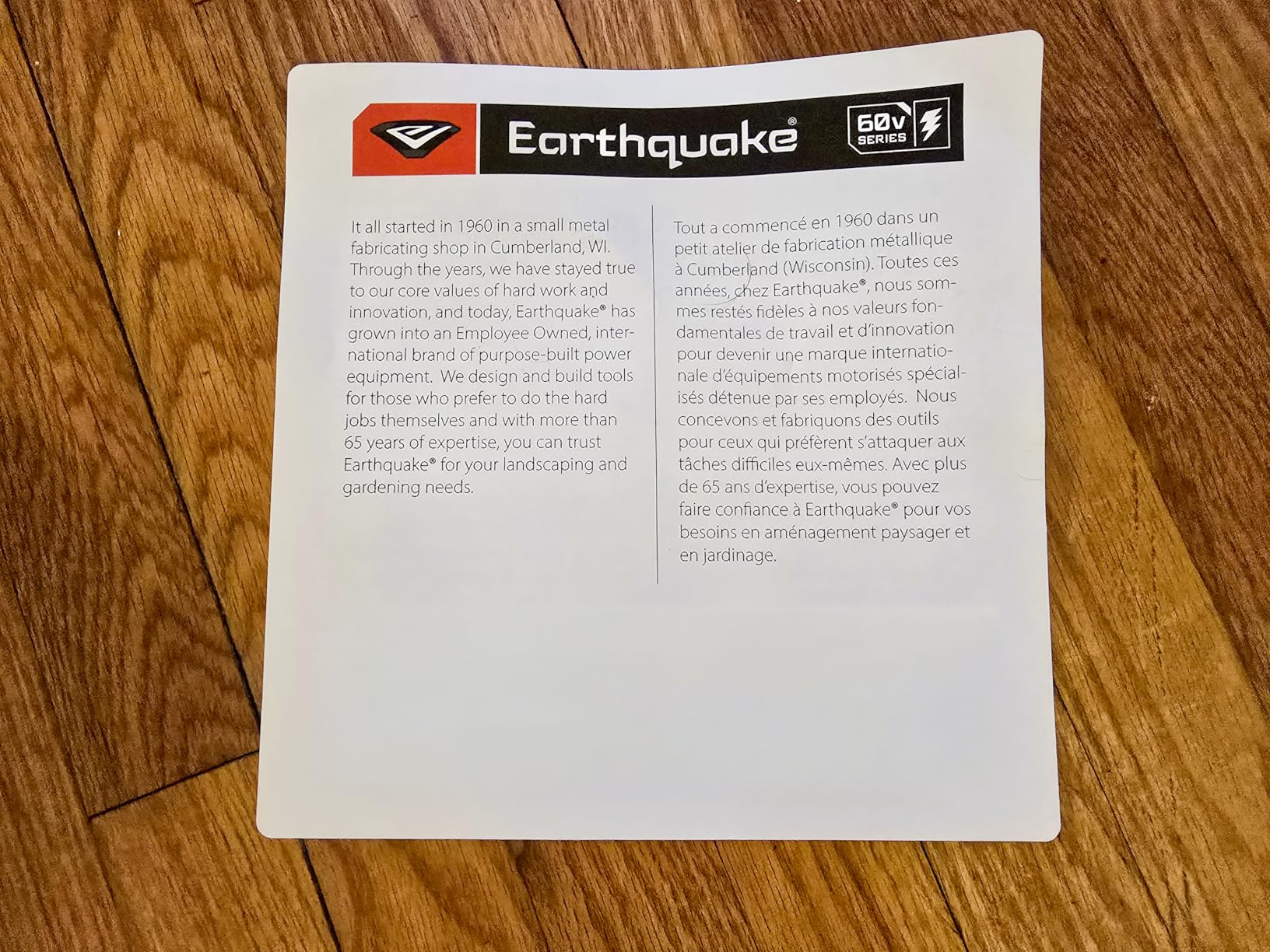 Earthquake 60V Walk Behind String Mower, Includes Two 4Ah Batteries, 22