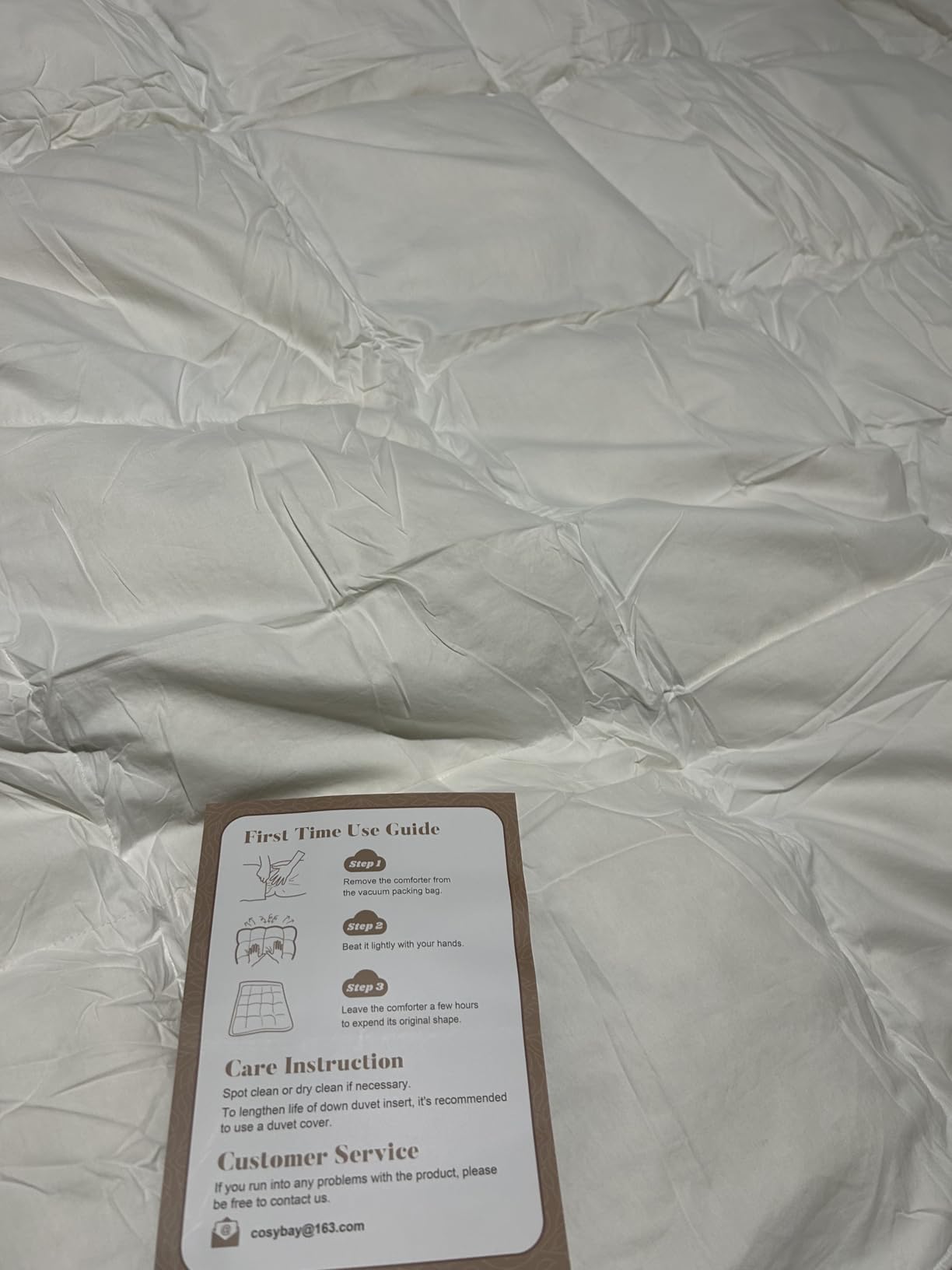 Cosybay Queen Size Feather Down Fiber Comforter - Ultra Fluffy 100% Cotton Duvet Insert, All Season Hotel Luxury Bedding with Corner Tabs, 90