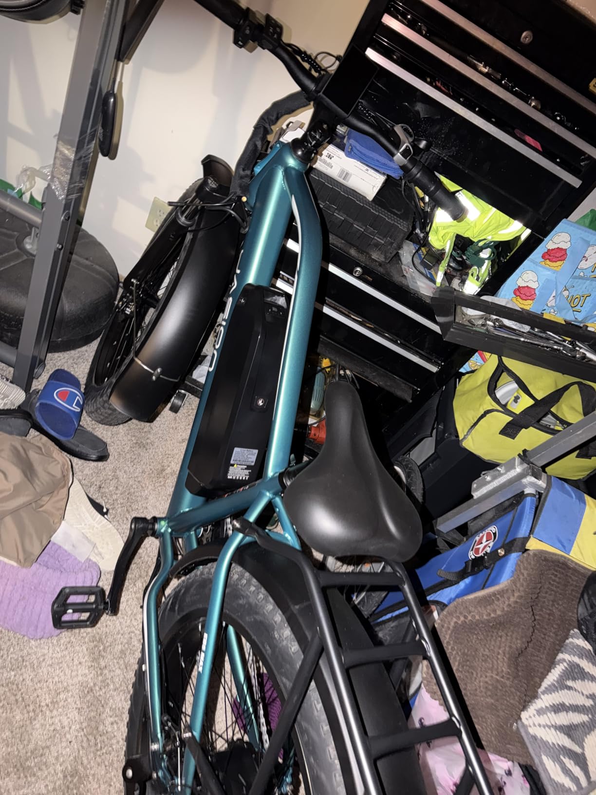 Jasion EB5 MAX Electric Bike for Adults with 1500W Peak Motor, 48V 15Ah (720Wh) Battery Electric Mountain Bike, 26'' x 4'' Fat Tire Ebike, 28+MPH Speed, Cruise Control, with Fenders, Rear Rack - Customer Photo 1