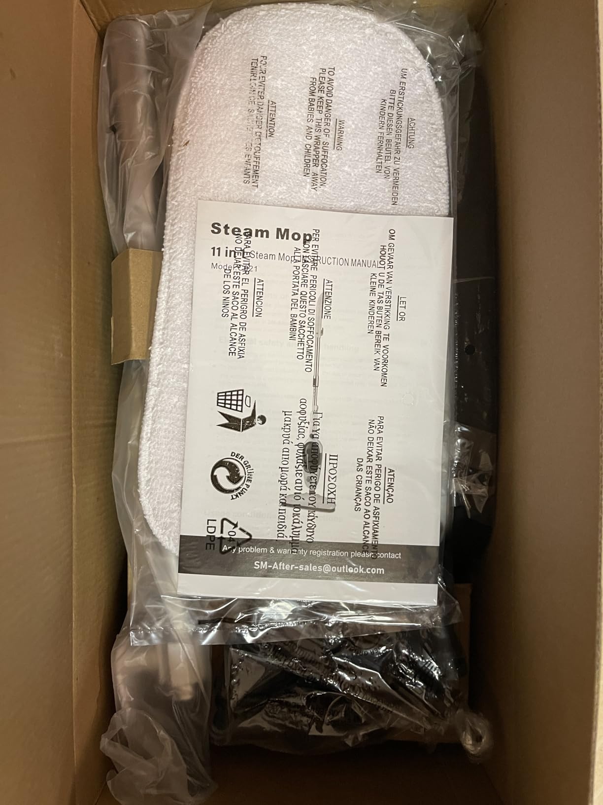 Steam Mop - 11-in-1 Steam Cleaner for Home with 15.2 OZ Water Tank & 23FT Power Cord, Detachable Steam Mops for Floor Cleaning MultiPurpose Steamer for Hardwood, Tile, Furniture with 11 Accessories - Customer Photo 2