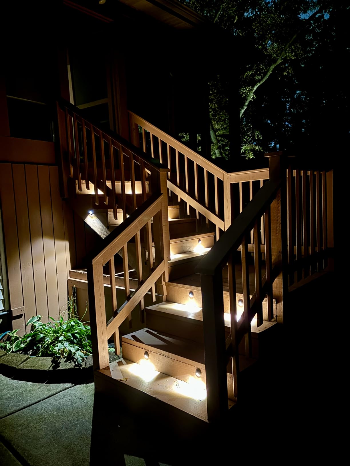 LEONLITE 12-Pack Recessed Low Voltage LED Deck Light Anti-Glare, 12-24V AC/DC Recessed LED Step Riser Light, IP65 Outdoor Step Stair Lights, 3000K Warm White, Aluminum Housing Oil Rubbed Bronze - Customer Photo 1