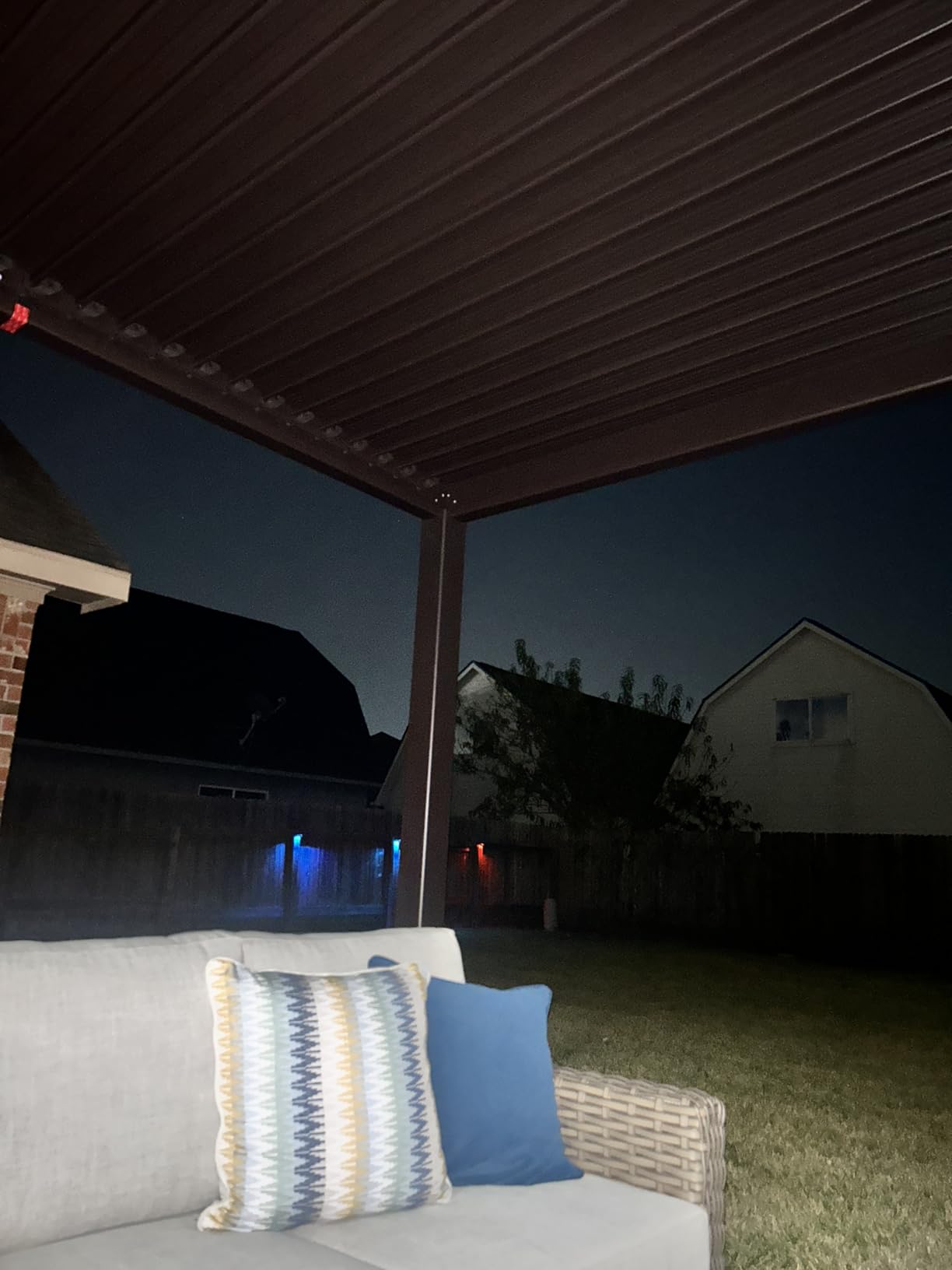 PURPLE LEAF 13' x 20' Louvered Pergola Outdoor Adjustable Louvre Shade Modern Patio Aluminum Pergola with Retractable Roof for Deck Backyard Garden Hardtop Gazebo - Customer Photo 1