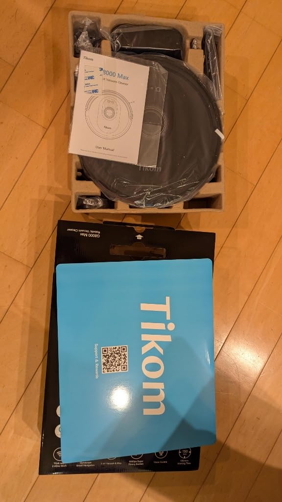 Tikom Robot Vacuum and Mop Combo, 5000Pa Robotic Vacuum Cleaner, 150 Min Max, App & Remote Control, Ideal for Hard Floor, Carpet, Pet Hair, Self-Charge(G8000 Max) - Customer Photo 2