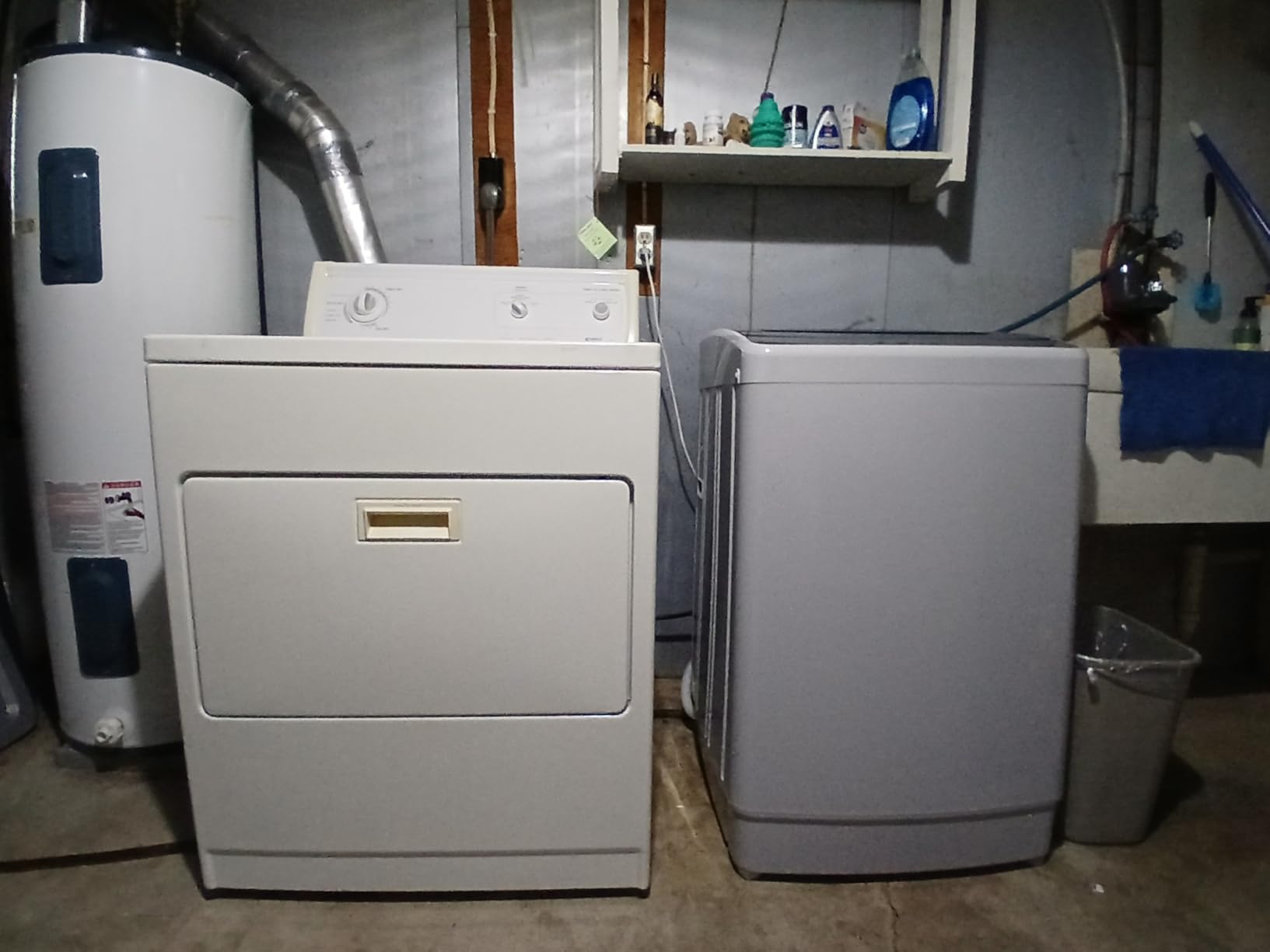 ROVSUN 17.8LBS Portable Washing Machine, Full-Automatic Electric Laundry Machine with Stainless Steel Drum, Compact Washer and Spin Dryer Combo with Drain Pump for Apartment, Dorm, Home, Light Grey - Customer Photo 1