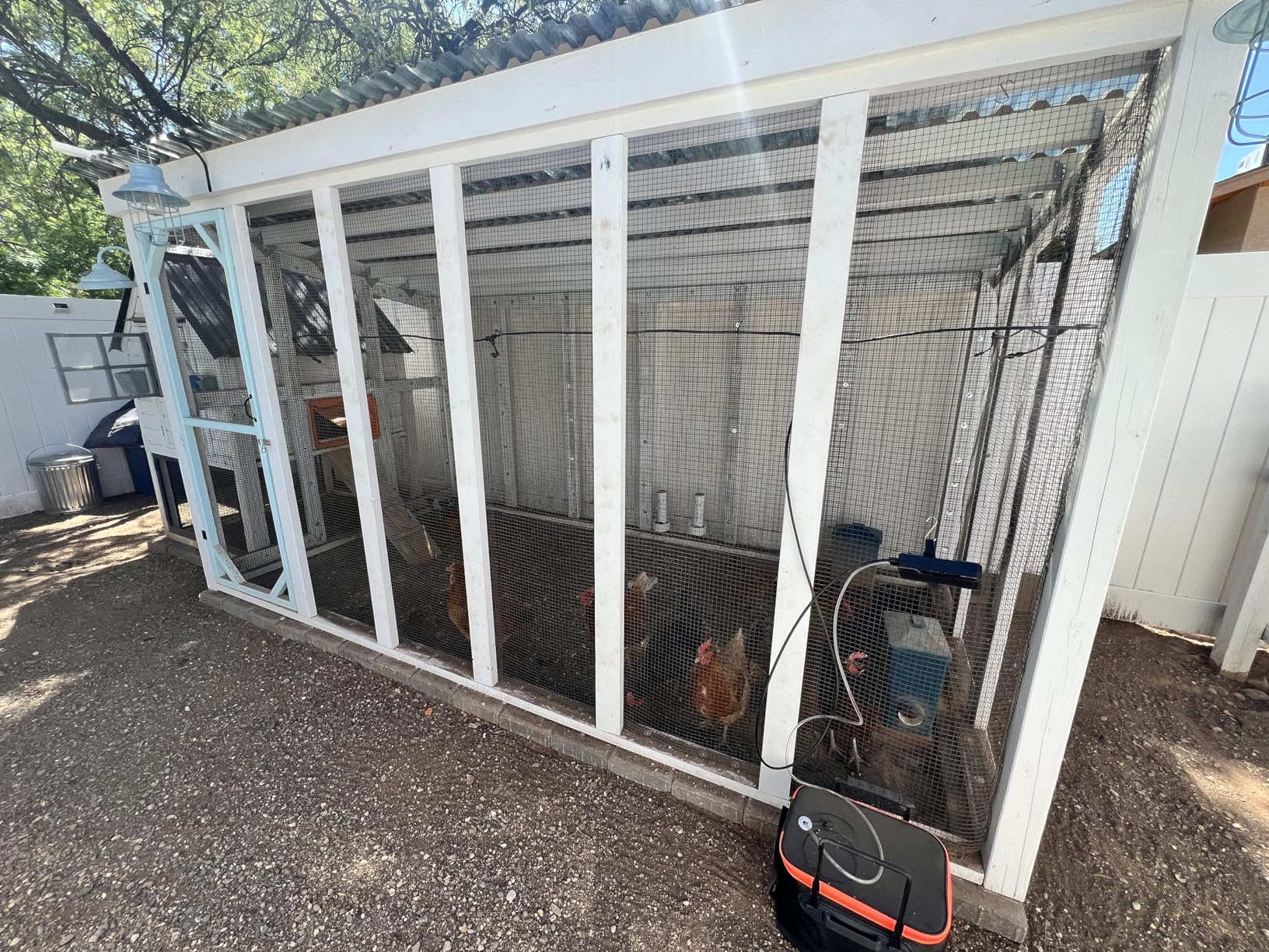 Ausic Portable Misting Systems, Outdoor Water Cooling Misters Set with 6000mAh Water Pump, 20L Bucket, 26FT (8M) Hose, 6*Nozzles, 10*Clips/Ties for Patio/Umbrella/Pasture/Greenhouse/Canopy/Camping - Customer Photo 2