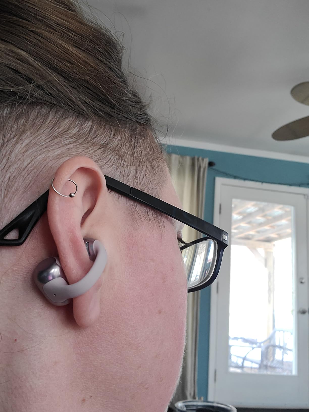 SHOKZ OpenDots ONE-Open-Ear Headphones, Clip-On Earbuds-Wireless Bluetooth Earbuds with Microphone-Secure, Lightweight, Comfort-Premium Dolby Audio-Water Resistant-Fast Charging-Up to 40 hrs Playtime - Customer Photo 1