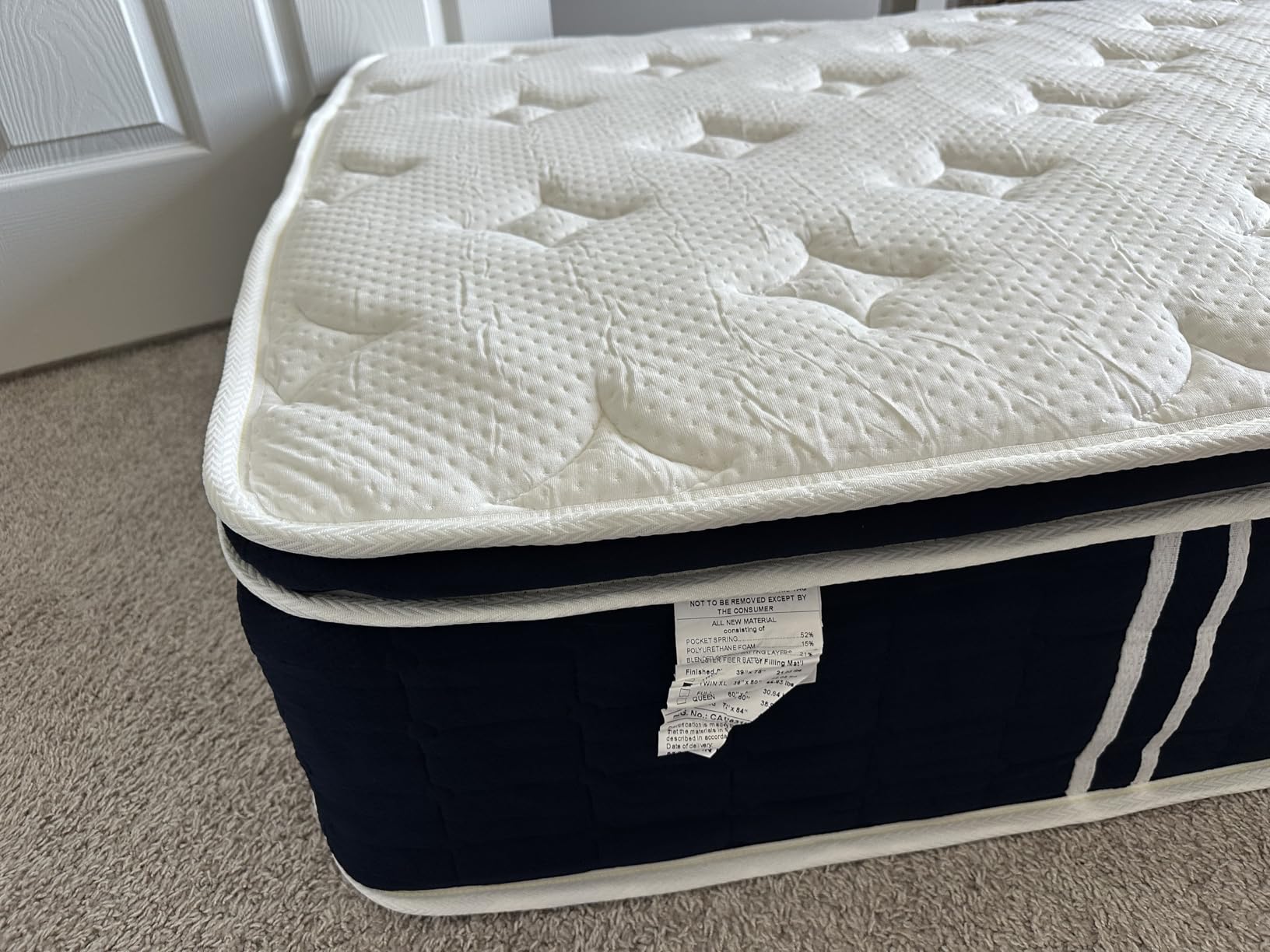 Coolvie Mattresses Queen Size, 12 Inch Supportive Foam Hybrid Mattress in a Box, Individual Pocket Springs for Cooler Sleep & Minimal Motion Transfer, Medium Firm for Back Sleeper 100-Night Trial - Customer Photo 2