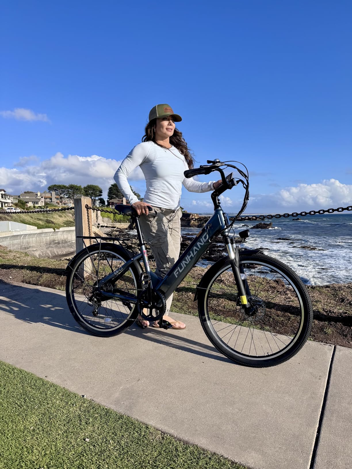Electric Bike for Adults, 1000W Peak Ebike, 50Miles 21.7MPH Step Thru Electric Bicycle, 26