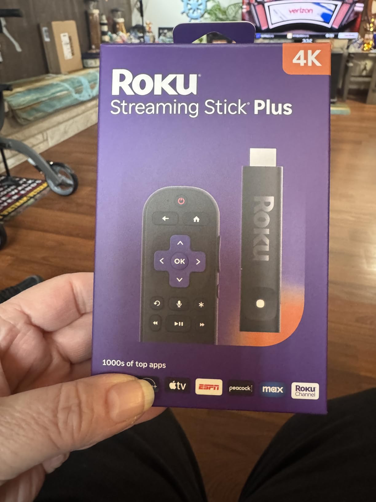 Roku Streaming Stick Plus 2025 - 4K & HDR Roku Streaming Device for TV with Voice Remote - Free & Live TV - Customer Photo 1
