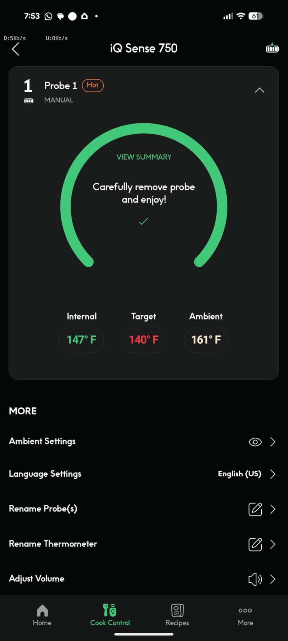 CHEF iQ Sense | Smart Wireless Meat Thermometer | Ultra-Thin Probe | WiFi Unlimited Range | 1000°F Heat Safe | 5 Sensors | BBQ, Grill, Oven, Smoker, Air Fryer | Gen3 - Customer Photo 2