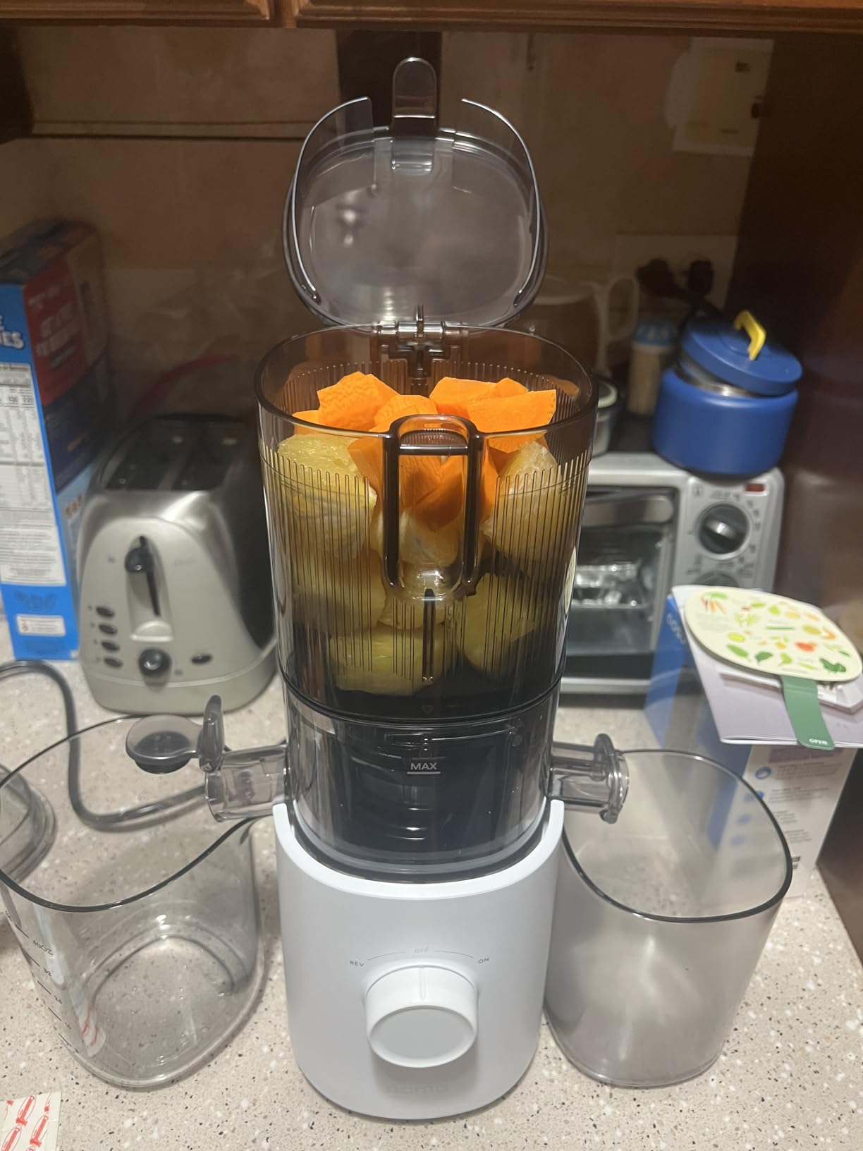 Nama J3 Compact Cold Press Juicer – Space Saving & Self Feeding for Hands-Free Operation – Lightweight, Portable Zero Waste Slow Masticating Juicer – Easy Cleanup & Assembly - Black - Customer Photo 2