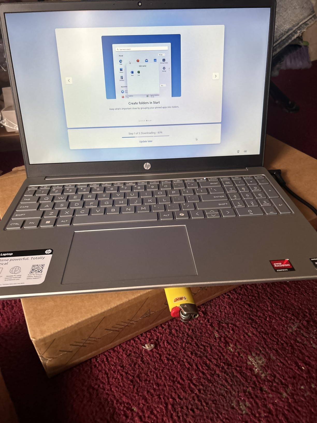 HP 15.6 inch Laptop, FHD Display, AMD Ryzen 7 5825U, 8 GB RAM, 512 GB SSD, AMD Radeon Graphics, Windows 11 Home, Natural Silver, 15-fc0502nr Customer Review HP 15.6 inch Laptop, FHD Display, AMD Ryzen 7 5825U, 8 GB RAM, 512 GB SSD, AMD Radeon Graphics, Windows 11 Home, Natural Silver, 15-fc0502nr - Customer Photo 1